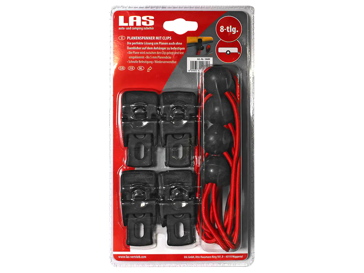 LAS Planenspanner mit Clips 8-teilig