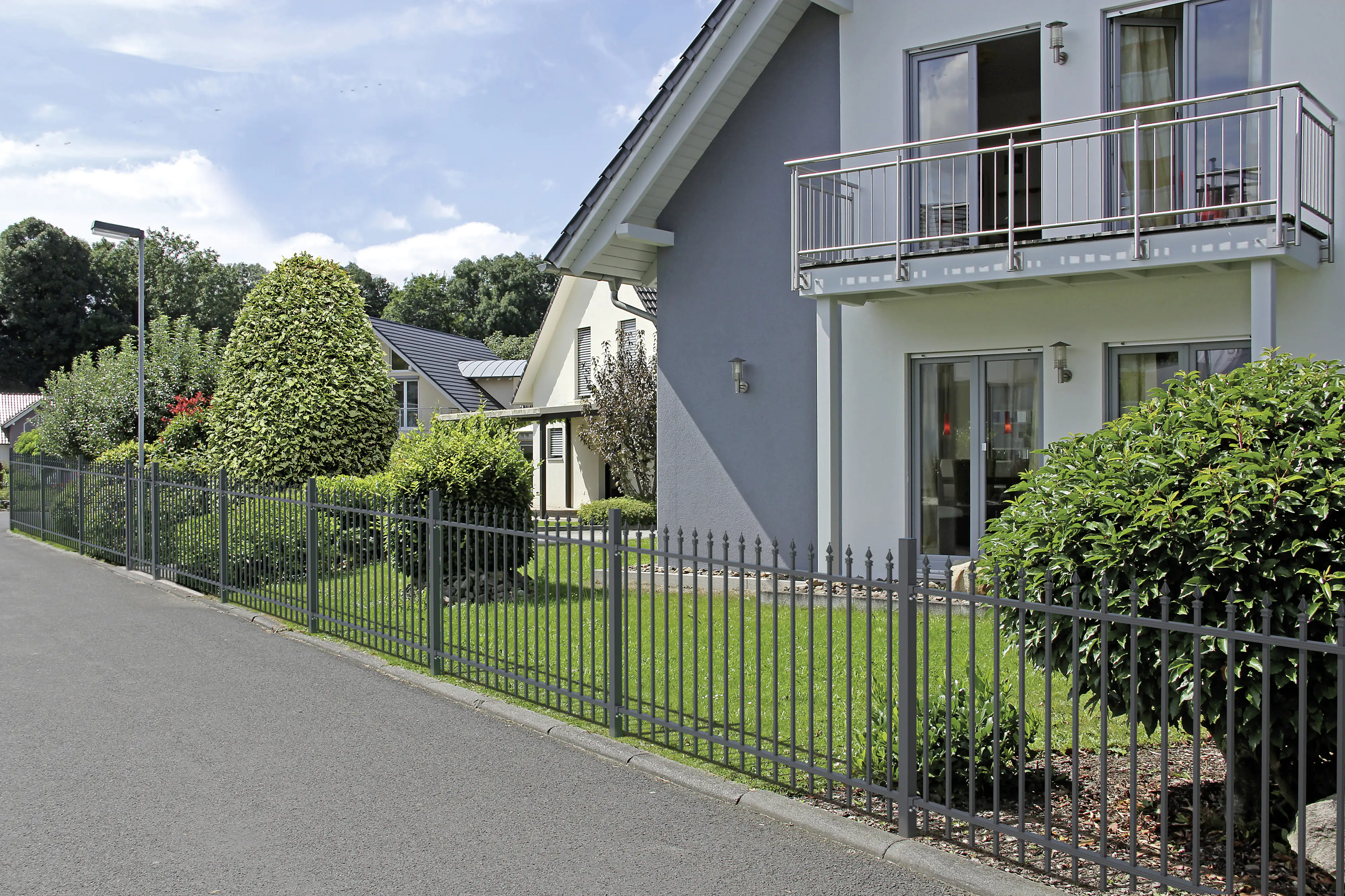 4004338510411_2150459 Alberts Komplettset Zaun Chaussee 2 m 120 cm anthrazit zA