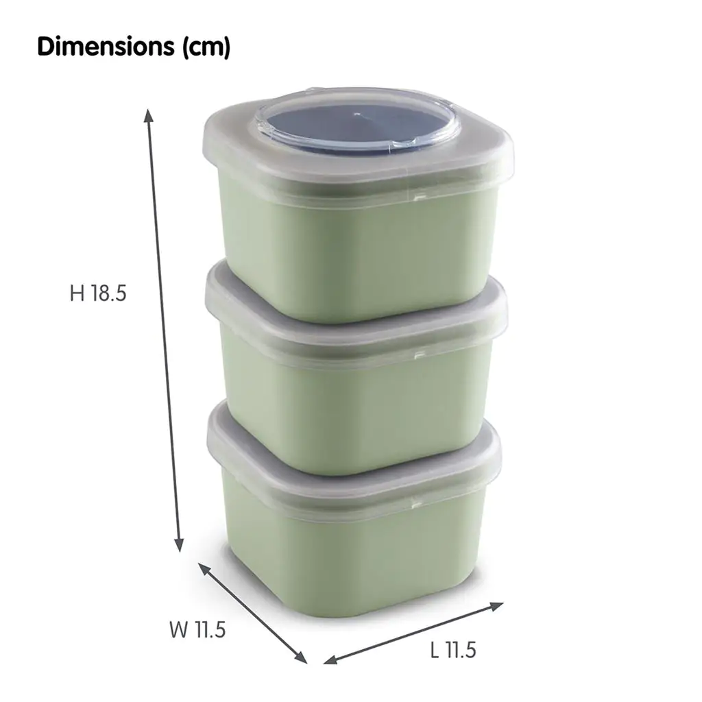 Sunware Food to Go Lunchbox Sigma Home 3er-Set grün