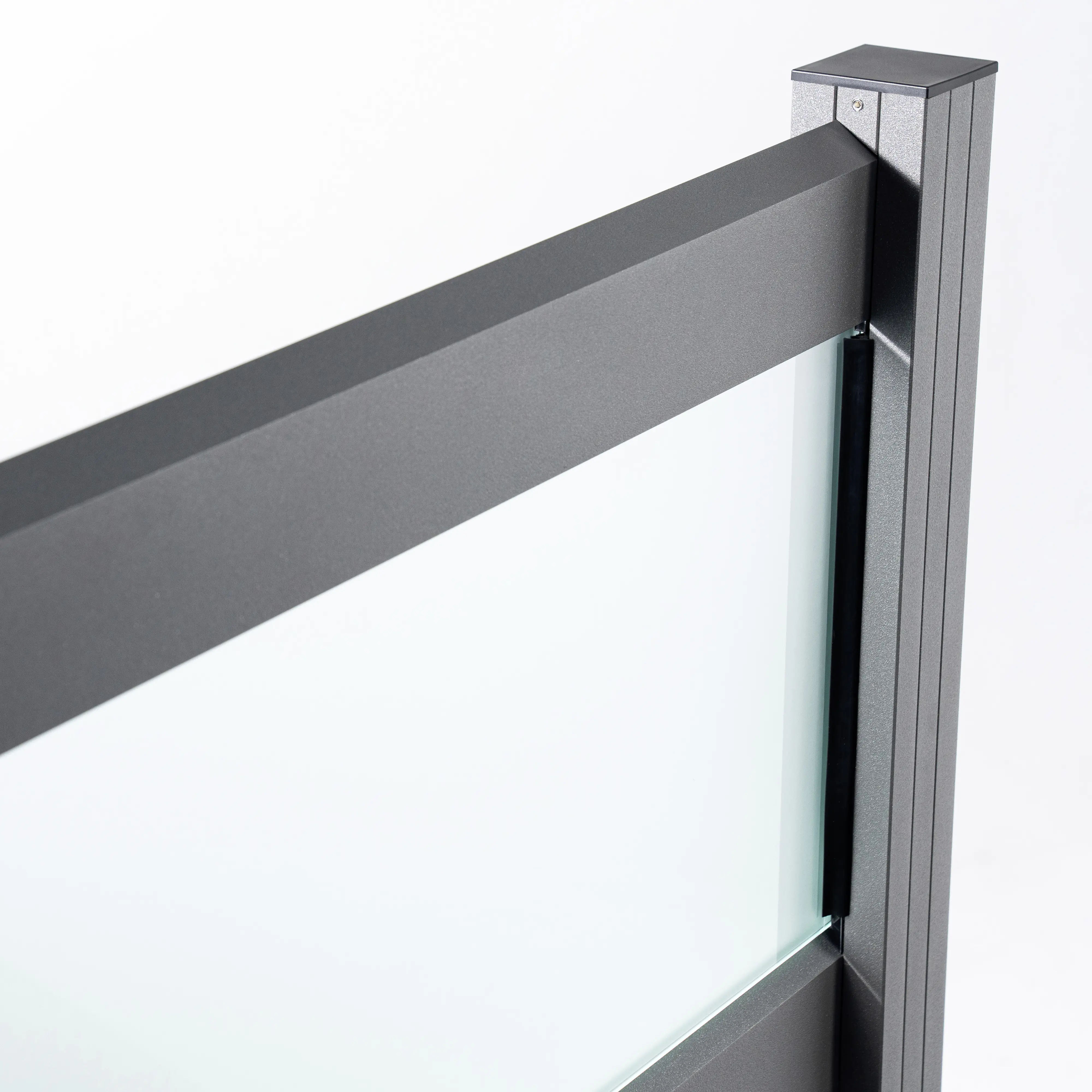 Ambiente Alu-Zaun Grundset Rhombus MINI 187 x 124,2 cm grau 