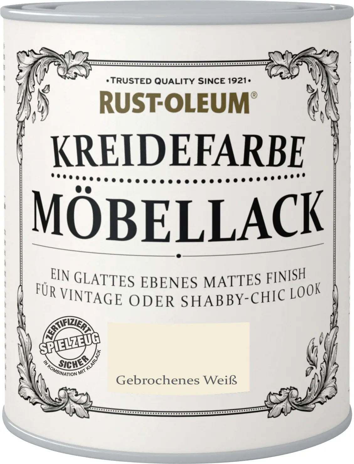 Rust-Oleum Kreidefarbe Möbellack 750 ml gebrochenes weiß