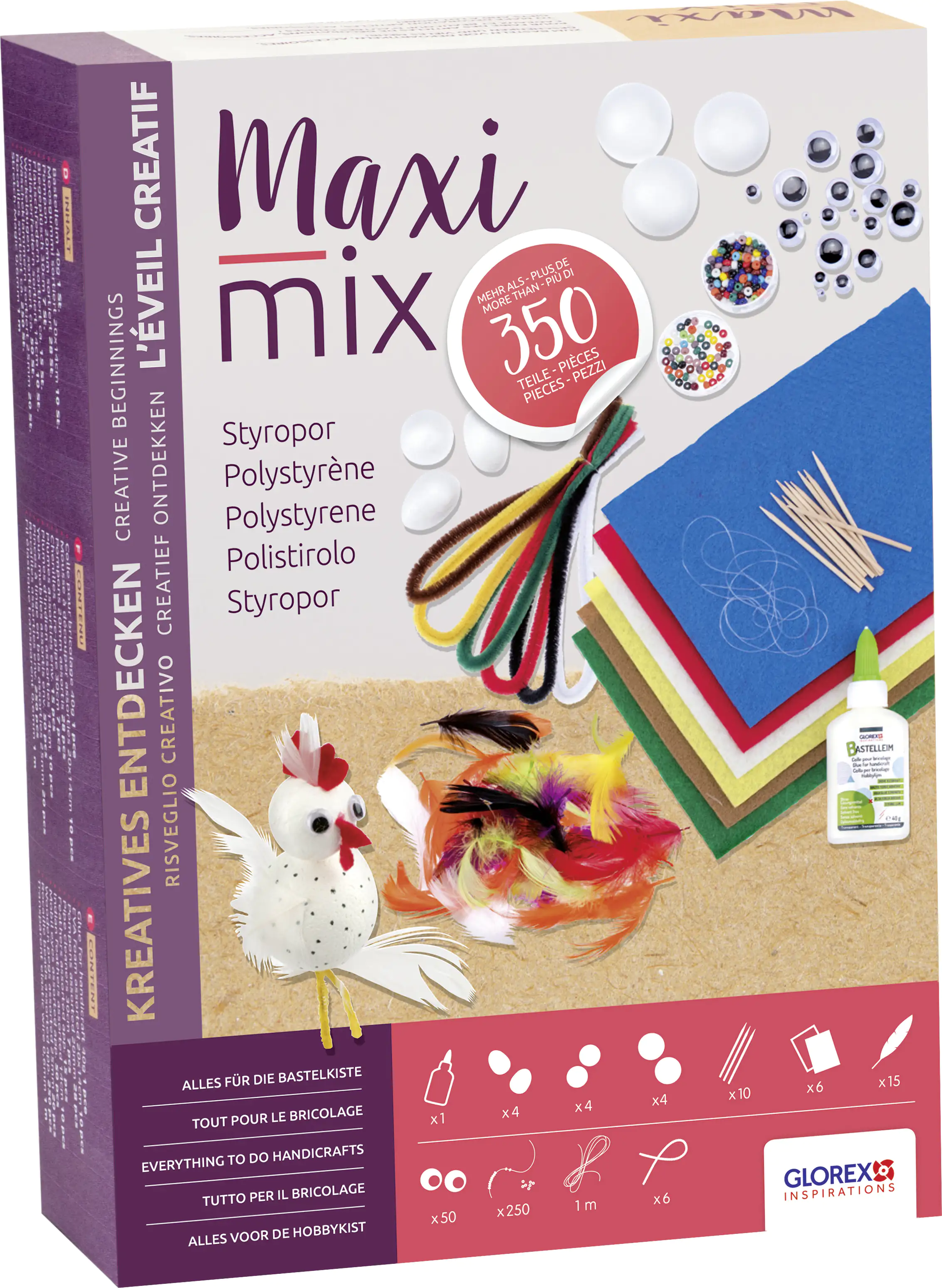 Glorex Bastelpackung Creativ Maxi Mix Styropor