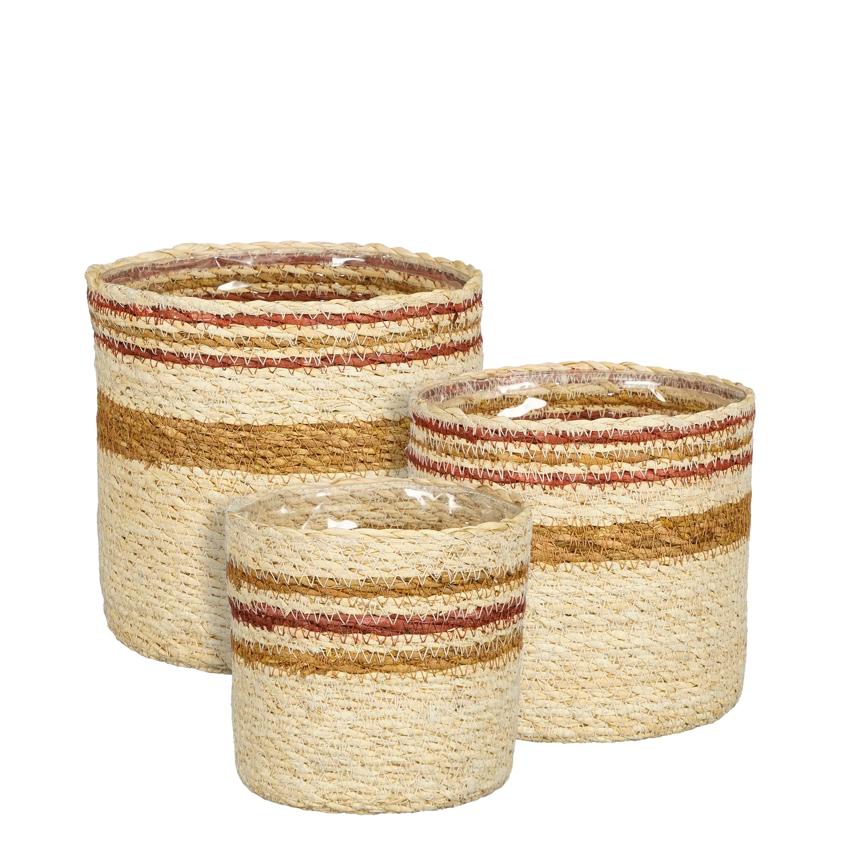 Mica Decorations Pflanzkorb Seegras Jameson Ø 14 x 14 cm gelb