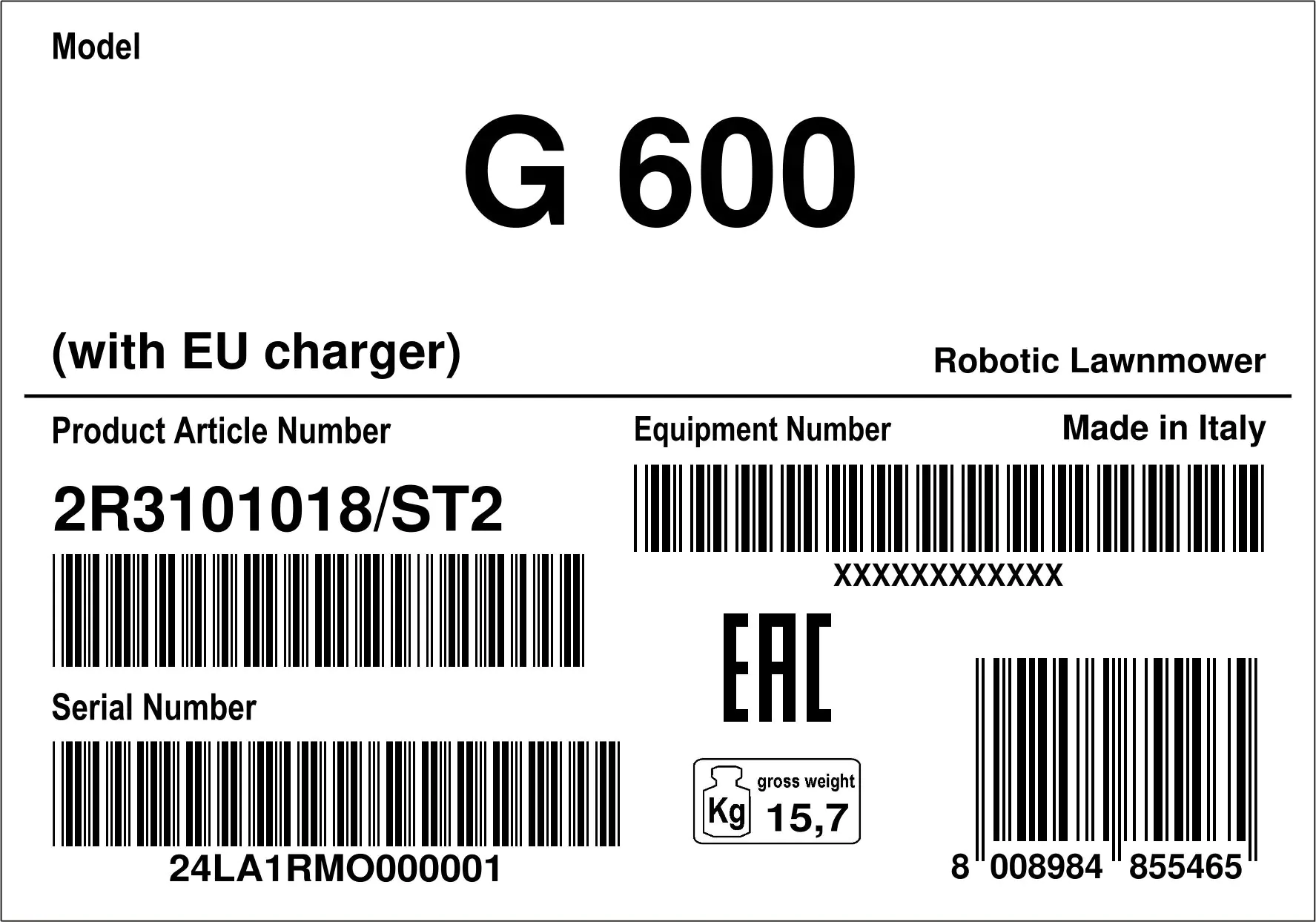 Stiga Mähroboter G 600, 25,2 V, 18 cm Schnittbreite