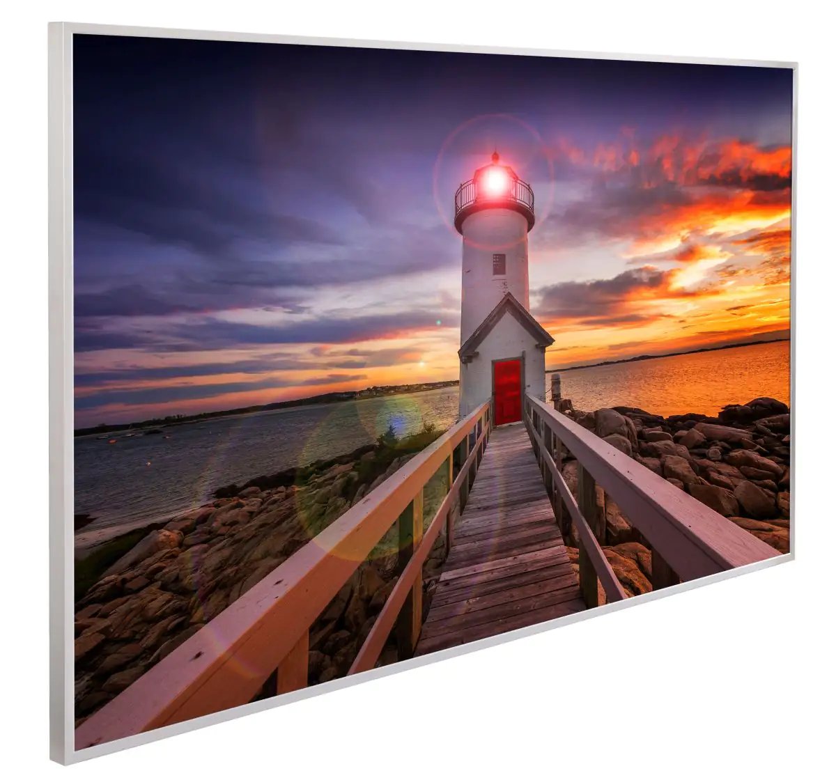 papermoon Infrarotheizkörper EcoHeat 60X100 cm 600 Watt, Lighhouse Sunset