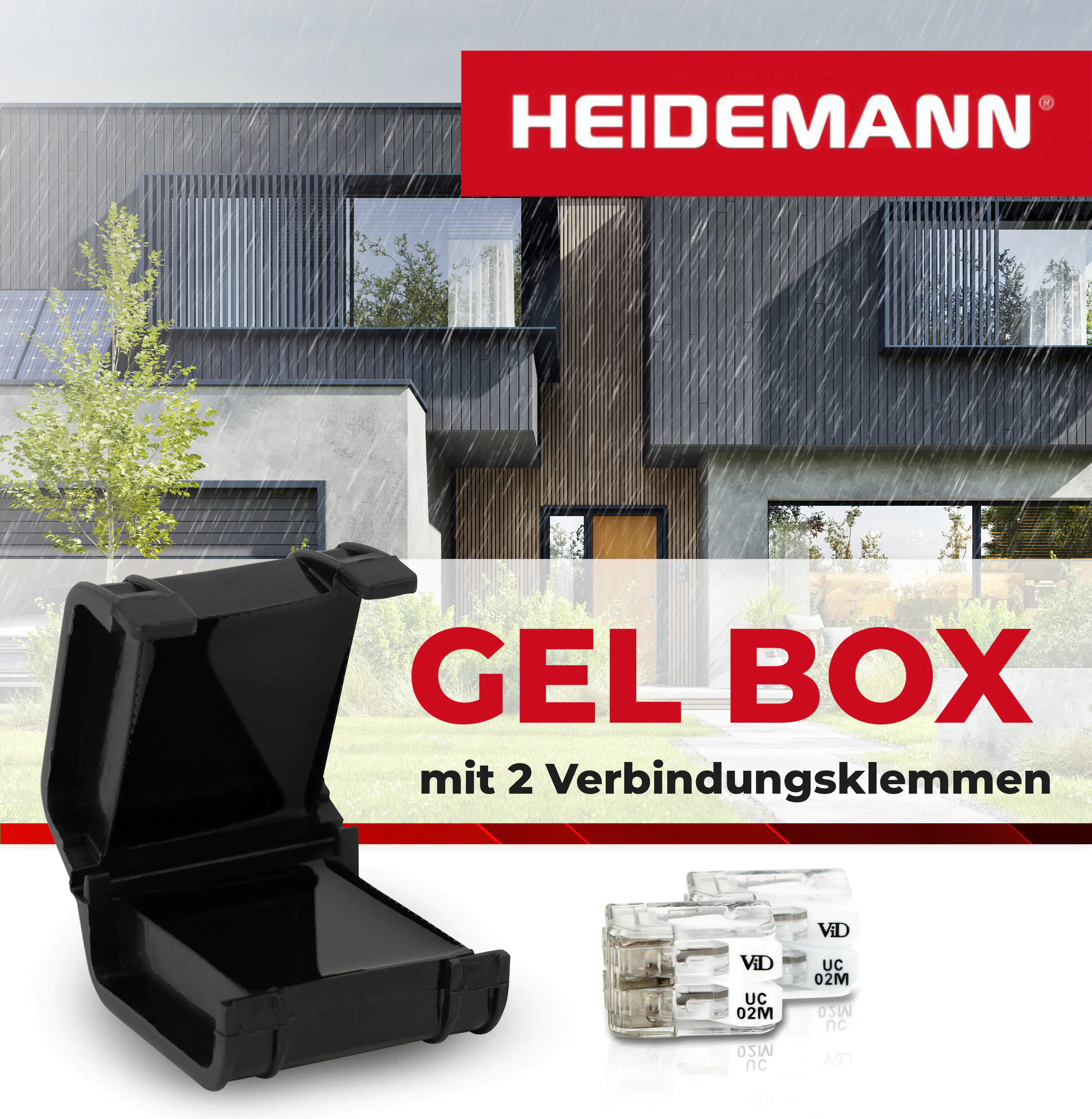 Heidemann Iso Flex Gelbox mit 2 Verbindungsklemmen Gel-gefüllt 