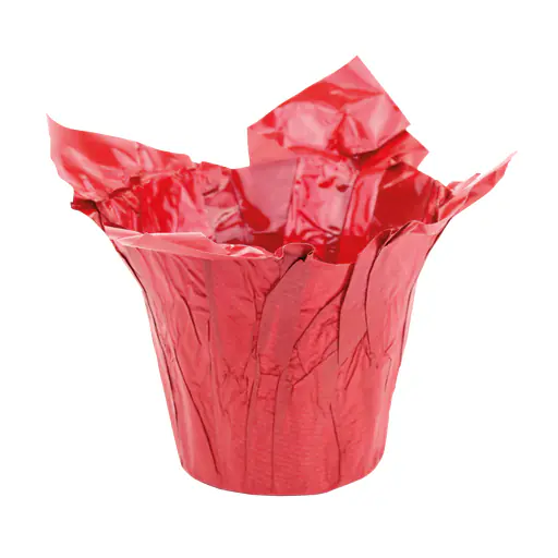 Südblume Pflanzübertopf-Folie Papier Ø 10,5 cm rot