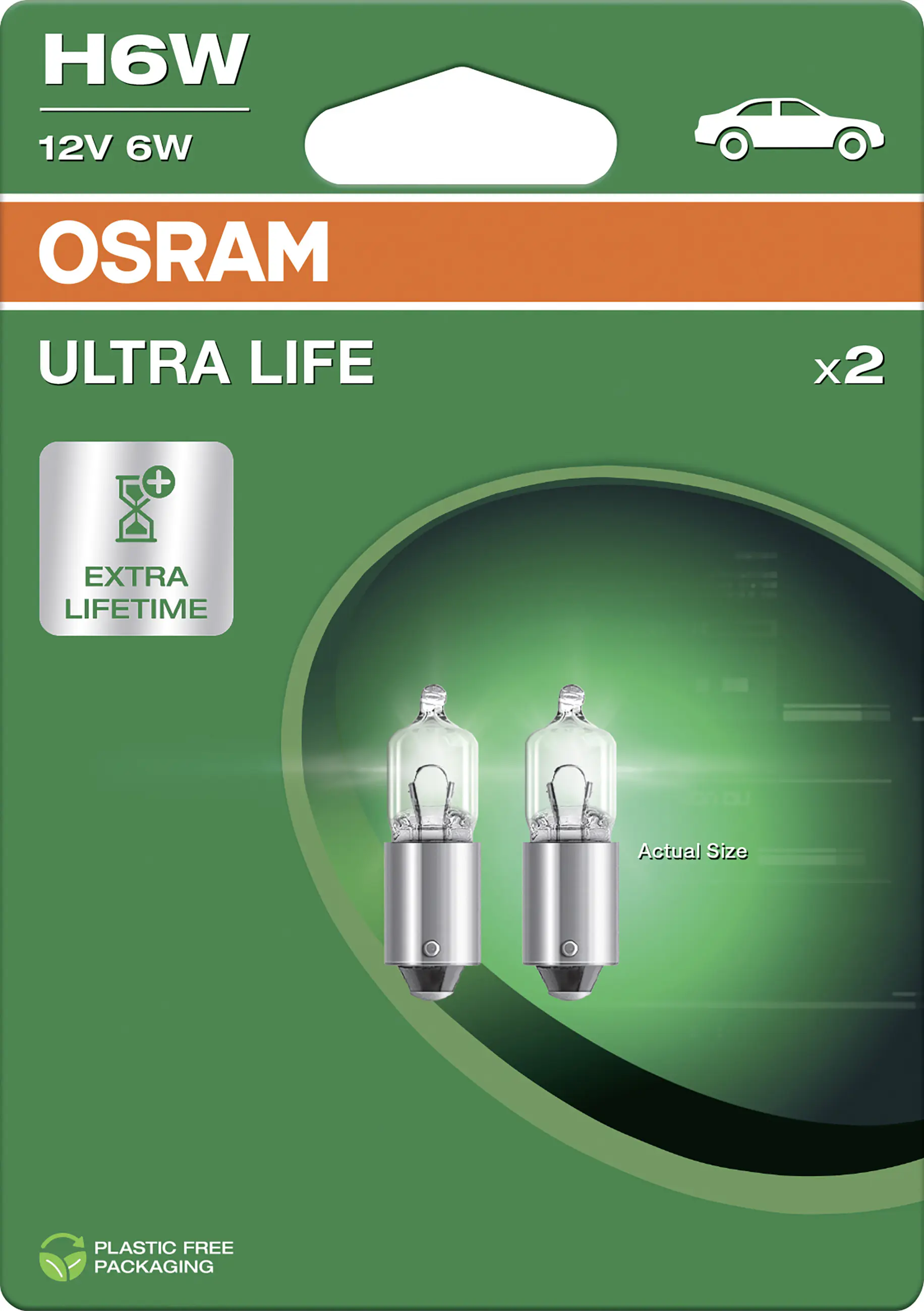 Osram Scheinwerferlampe H6W Ultra Life 2.0 2 Stück Osram Scheinwerferlampe H6W Ultra Life 2.0 2 Stück