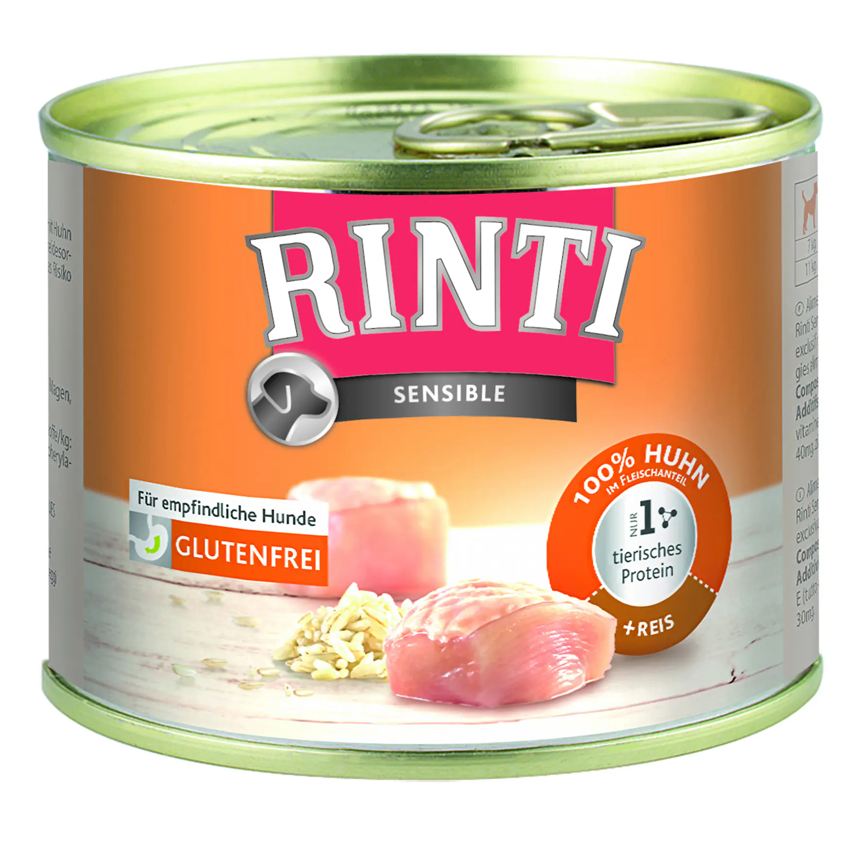 Rinti Sensible Hundenassfutter Adult 185 g Huhn & Reis