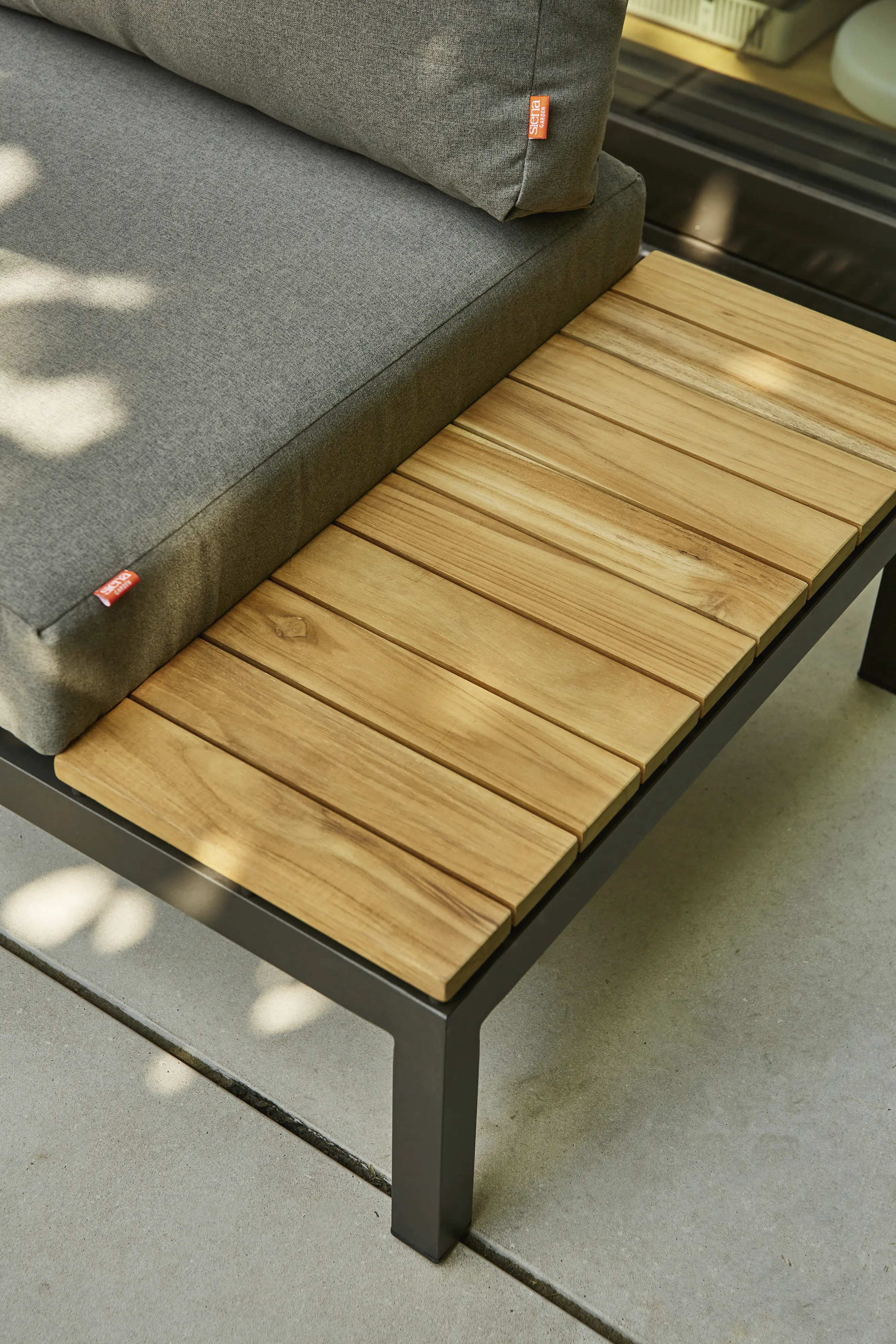 Siena Garden Gartenmöbel-Set Alvida Aluminium/Holz inkl. Kissen mit Tablett 5-tlg.