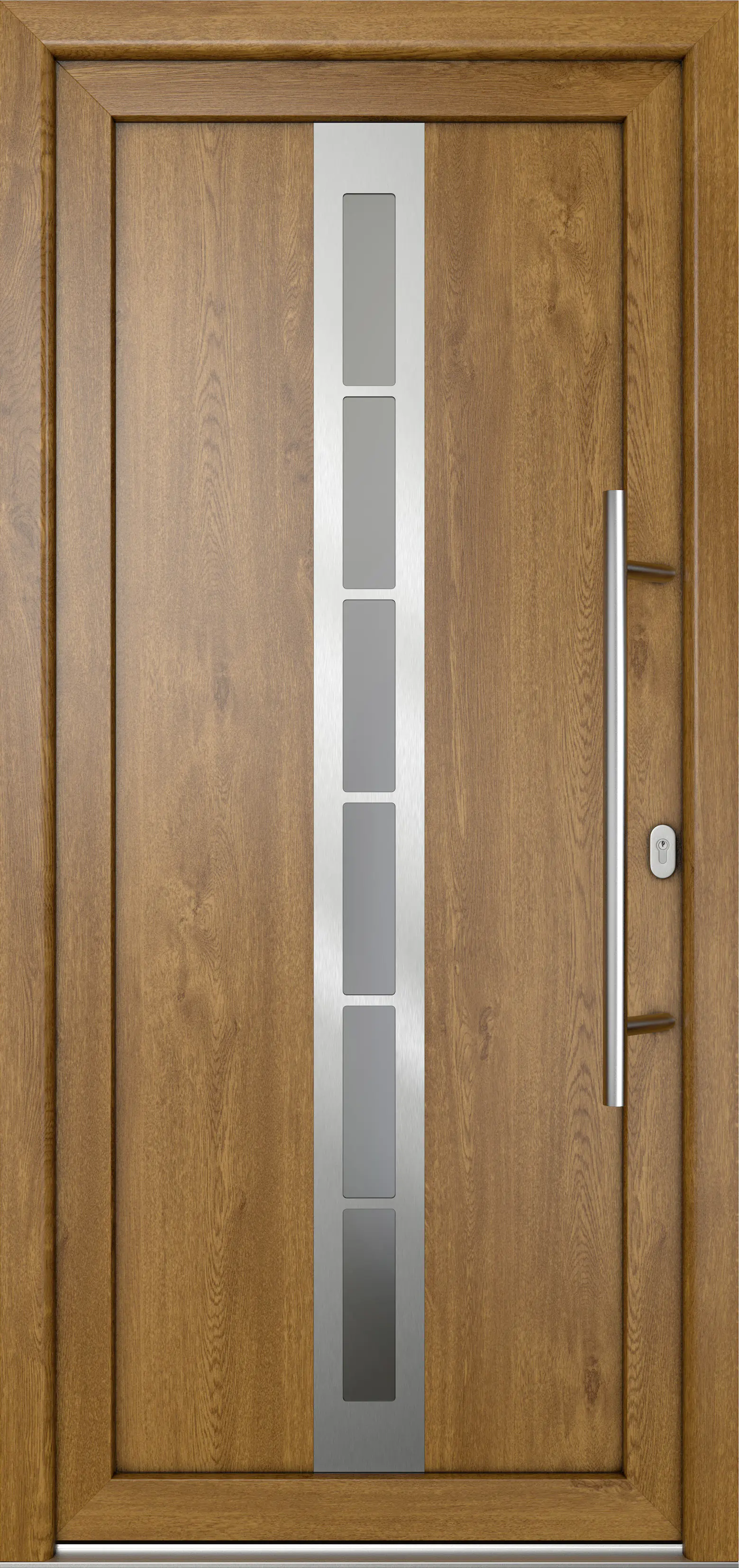 Meeth Haustür Signum Pro PVC Modell 38 108 x 200 cm DIN Rechts weiß/golden oak