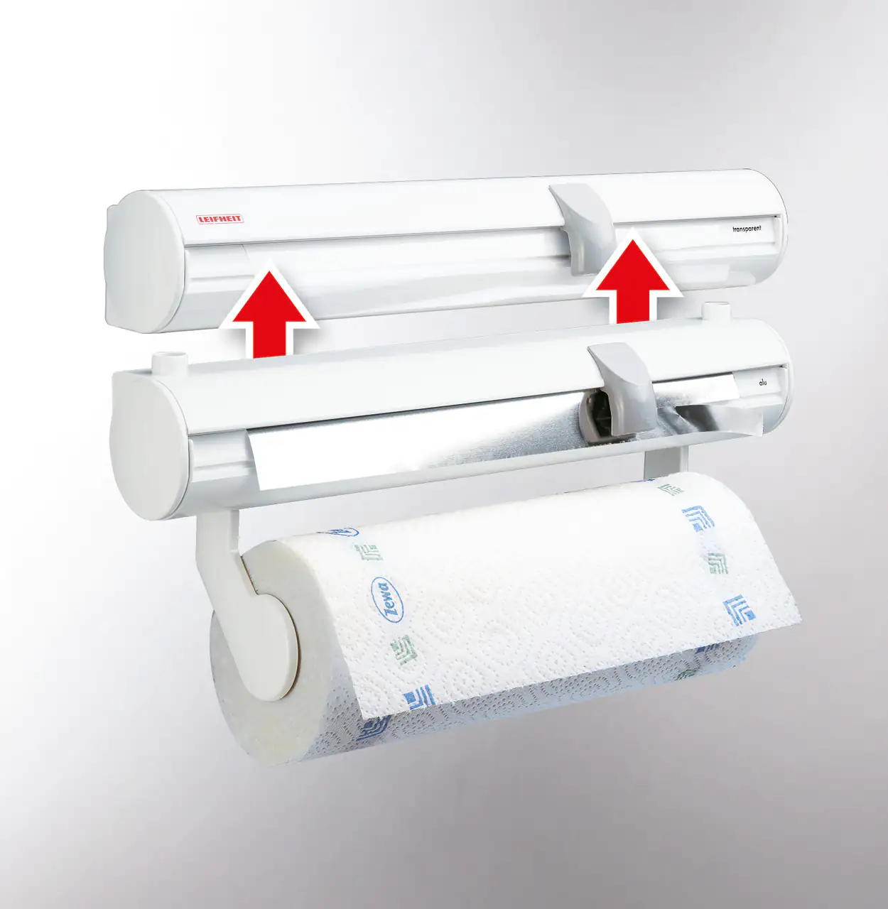 Leifheit Wandrollenhalter Rolly Mobil ComfortLine für 3 Rollen