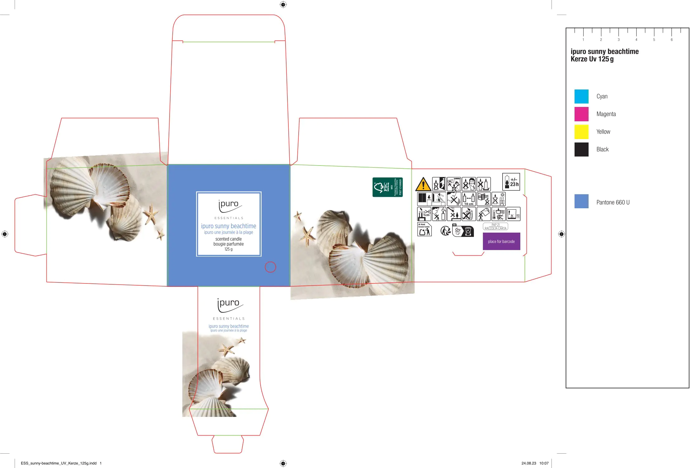 ipuro ESSENTIALS Duftkerze Sunny Beachtime 125 g