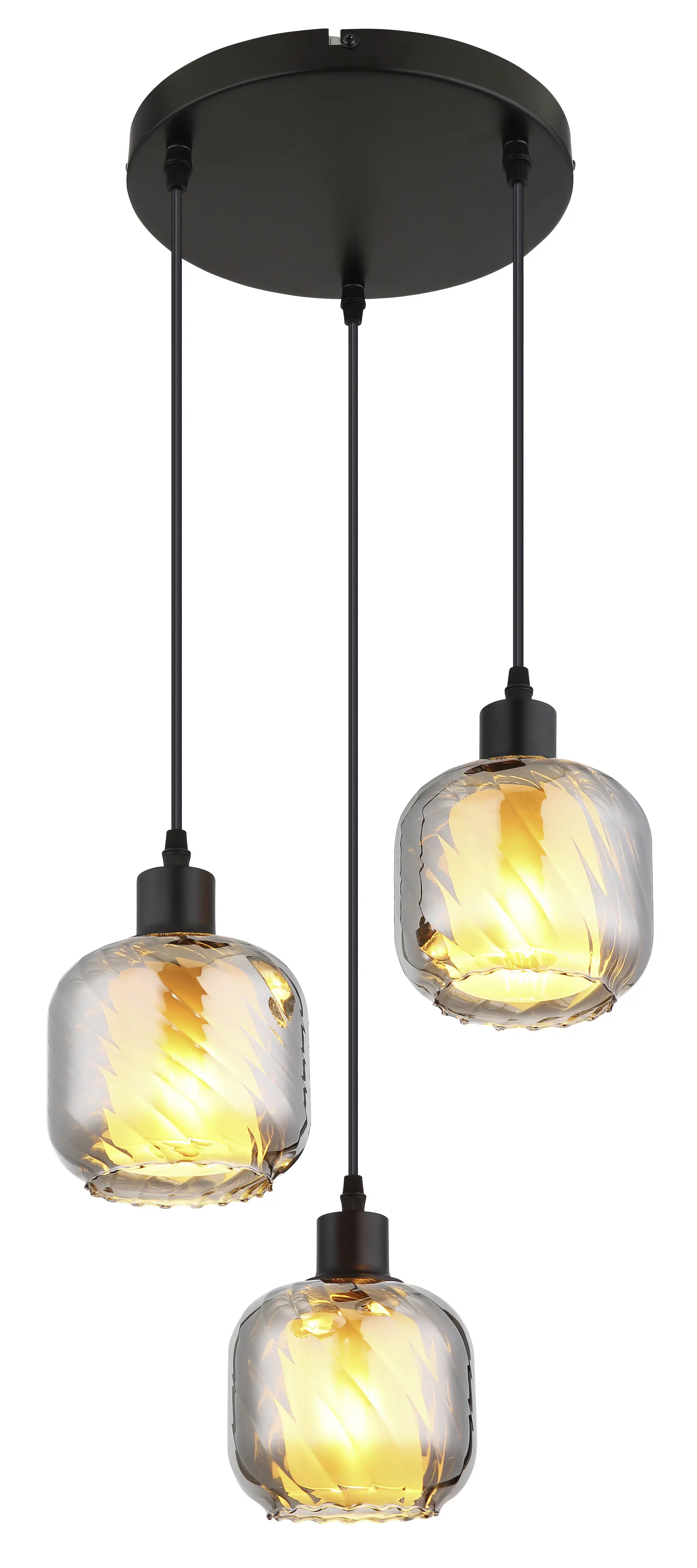 Globo Hängeleuchte Xia Ø 35 x 120 cm schwarz matt