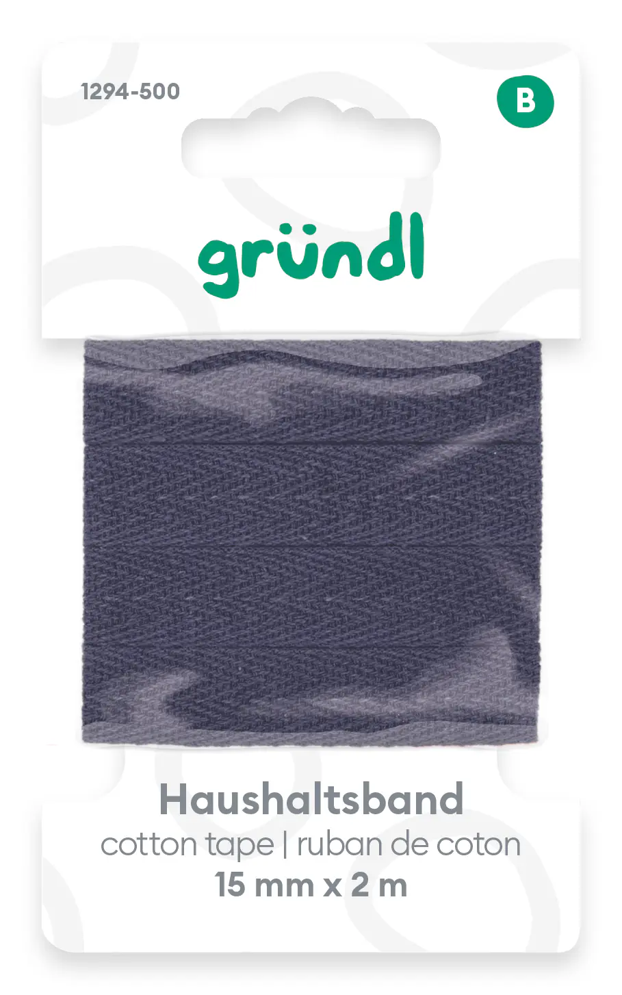 Gründl Haushaltsband 15 mm x 2 m blau