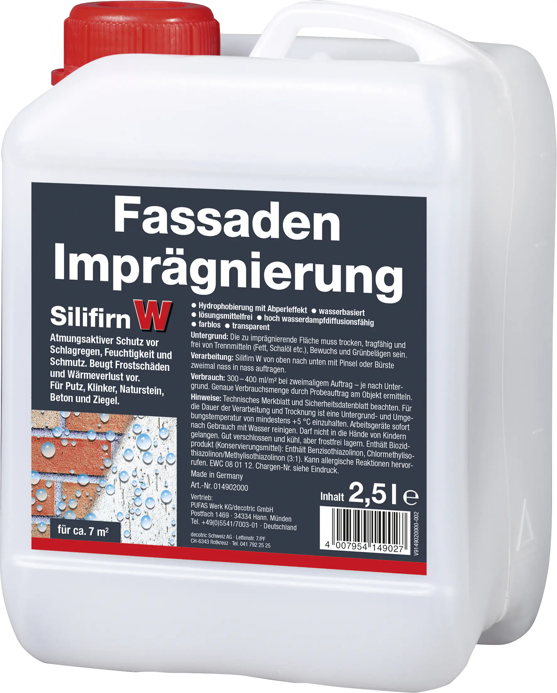 Fassaden-Imprägnierung Silifirn W 2,5 L Fassaden-Imprägnierung Silifirn W 2,5 L