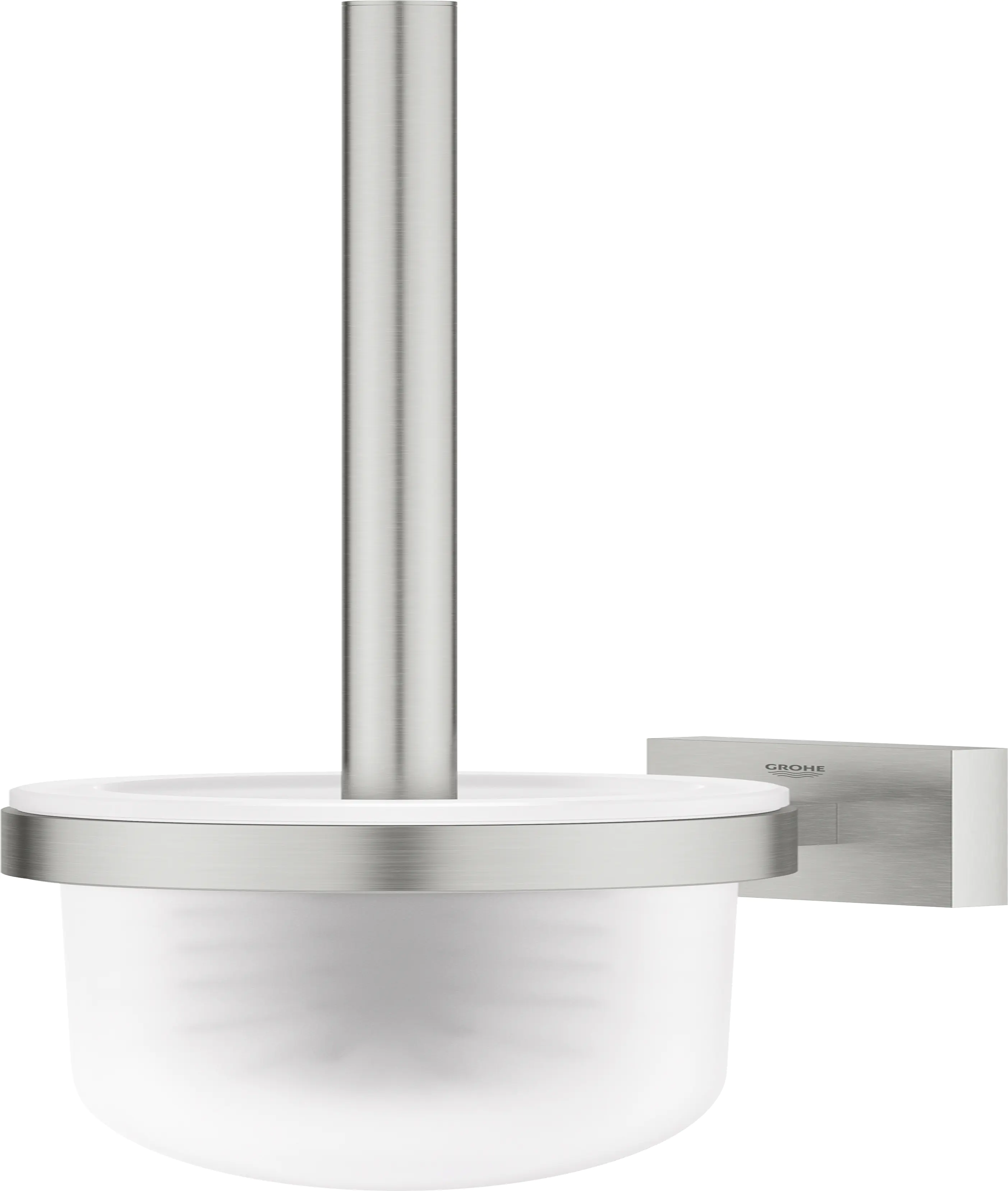 Grohe Start Cube Toilettenbürstengarnitur supersteel klebbar Grohe Start Cube Toilettenbürstengarnitur supersteel klebbar