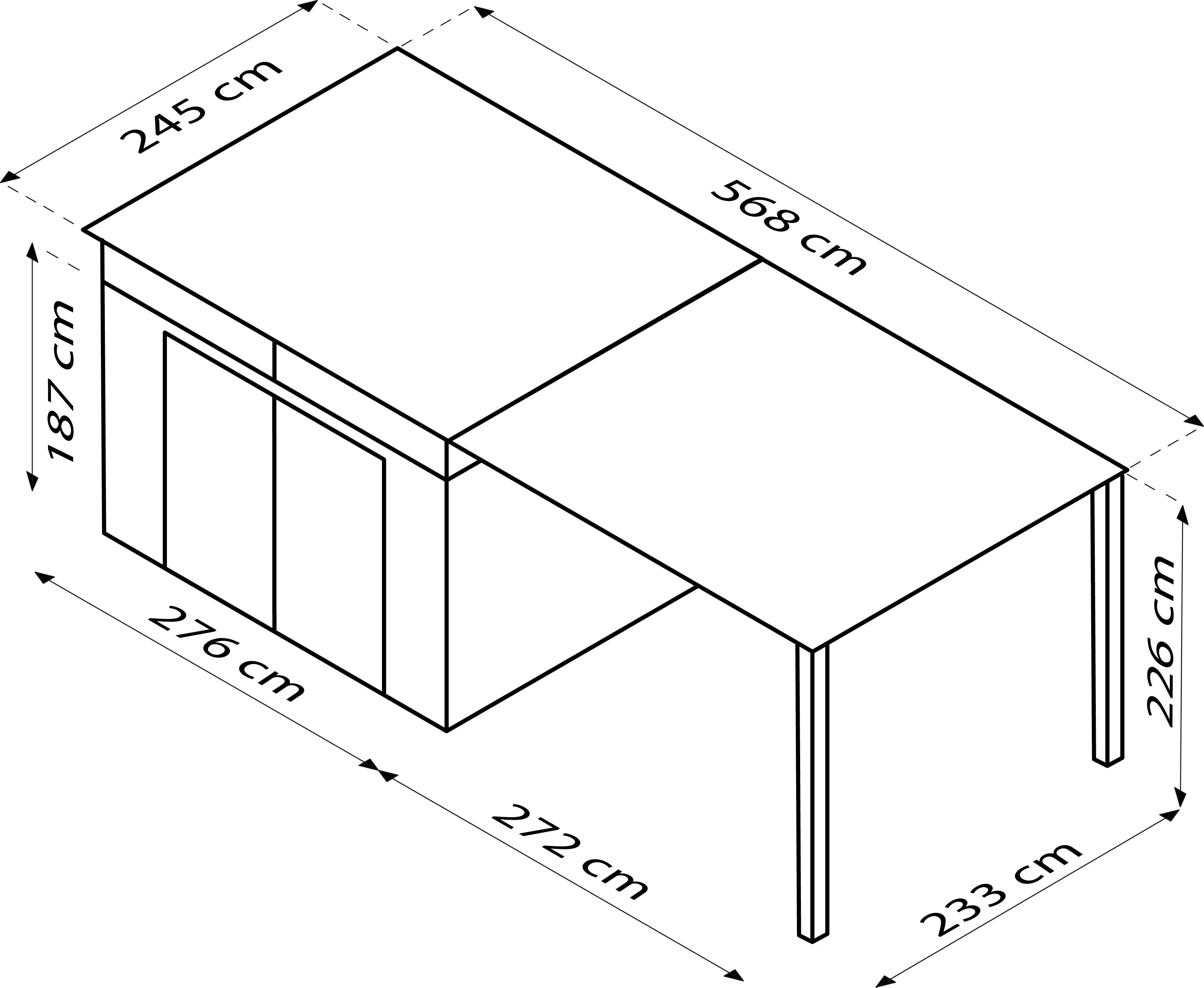 Globel Metallgerätehaus Worker MWK 1510 464 x 308 x 225 cm anthrazit