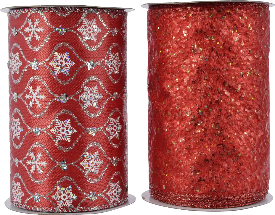Kaemingk Polyesterband weihnachtsrot 270 cm gedrahtet