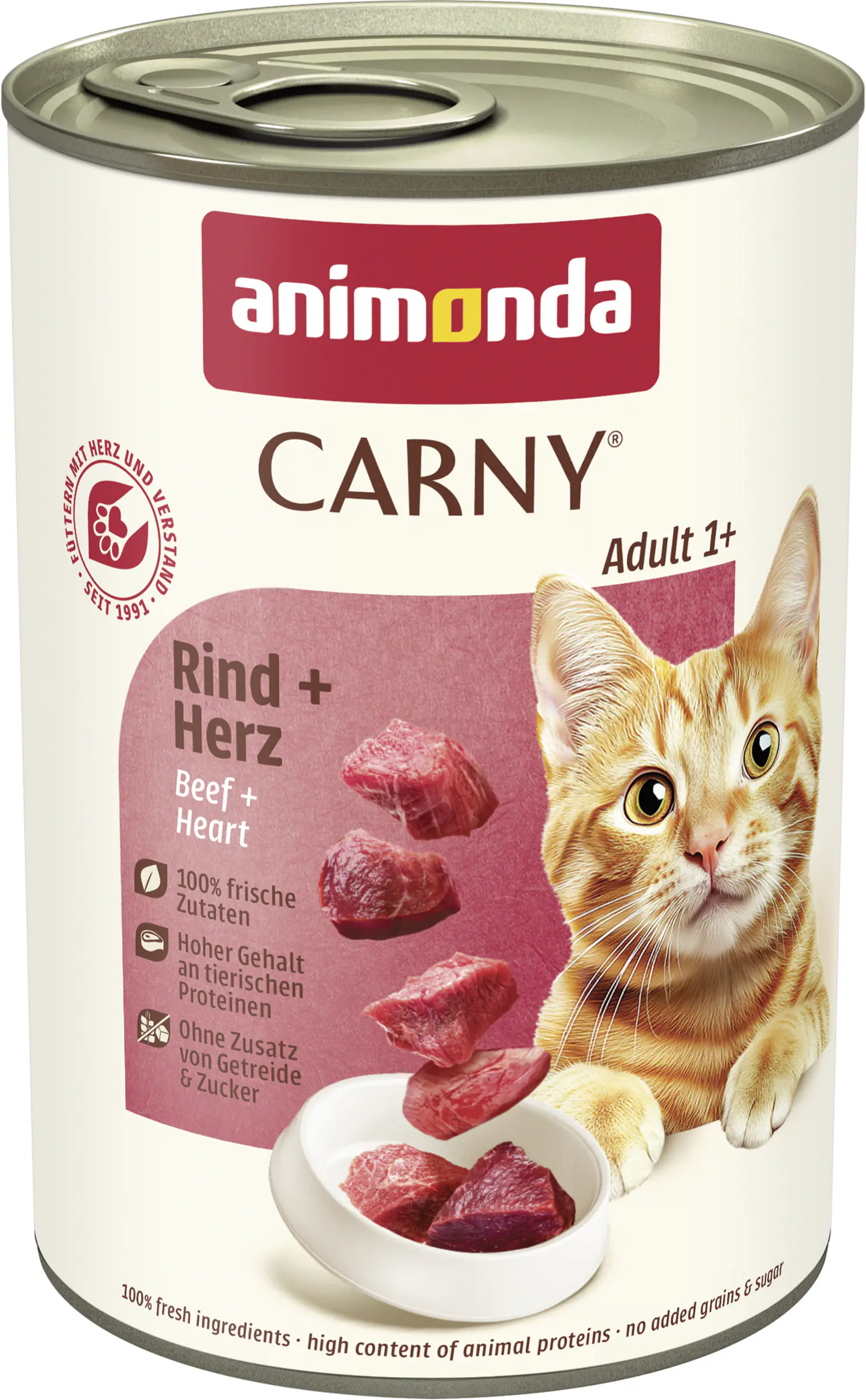 Animonda Carny Adult Katzennassfutter getreidefrei 400 g Rind & Herz