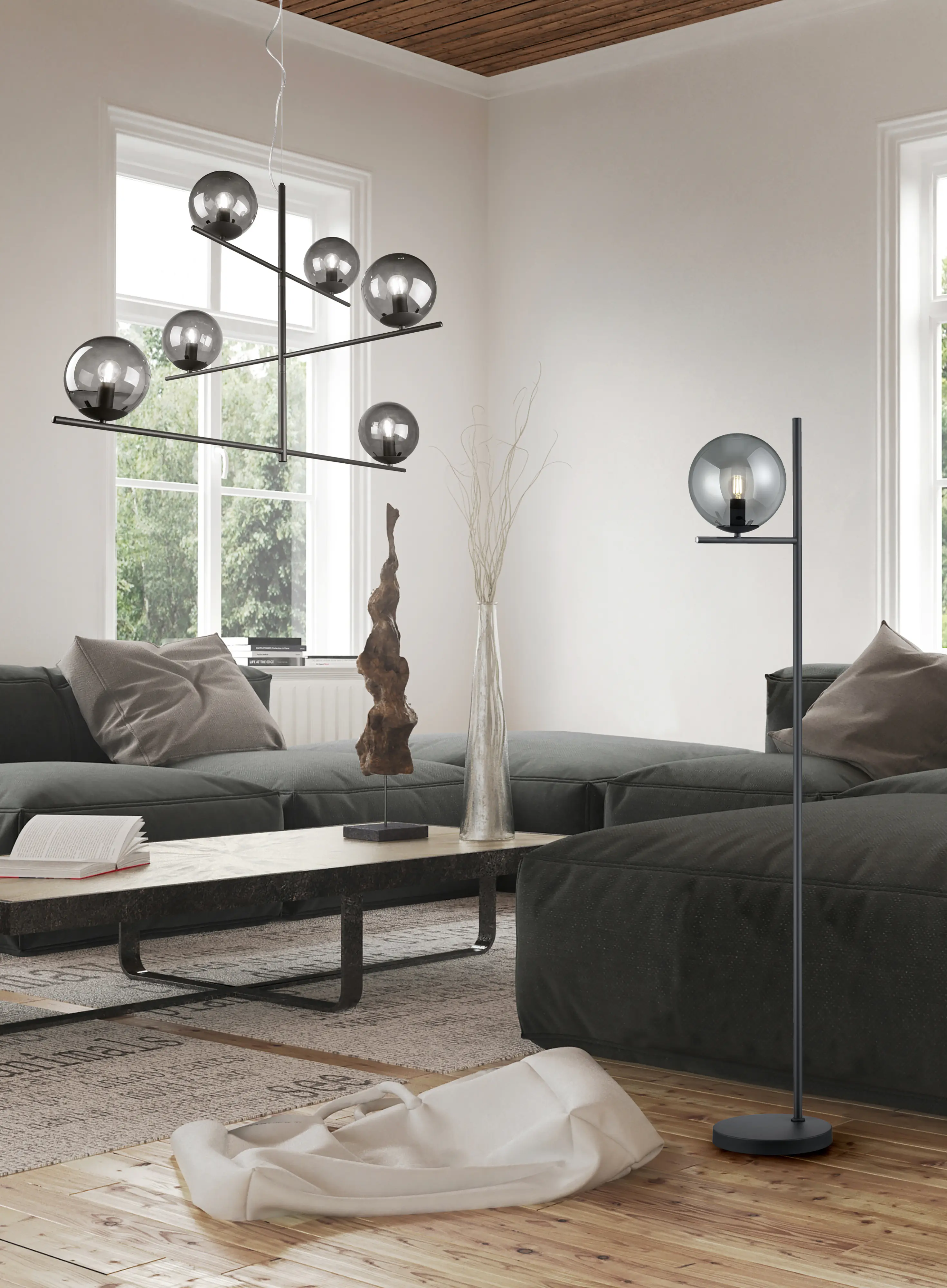 Trio Stehleuchte Pure anthrazit  Trio Stehleuchte Pure anthrazit