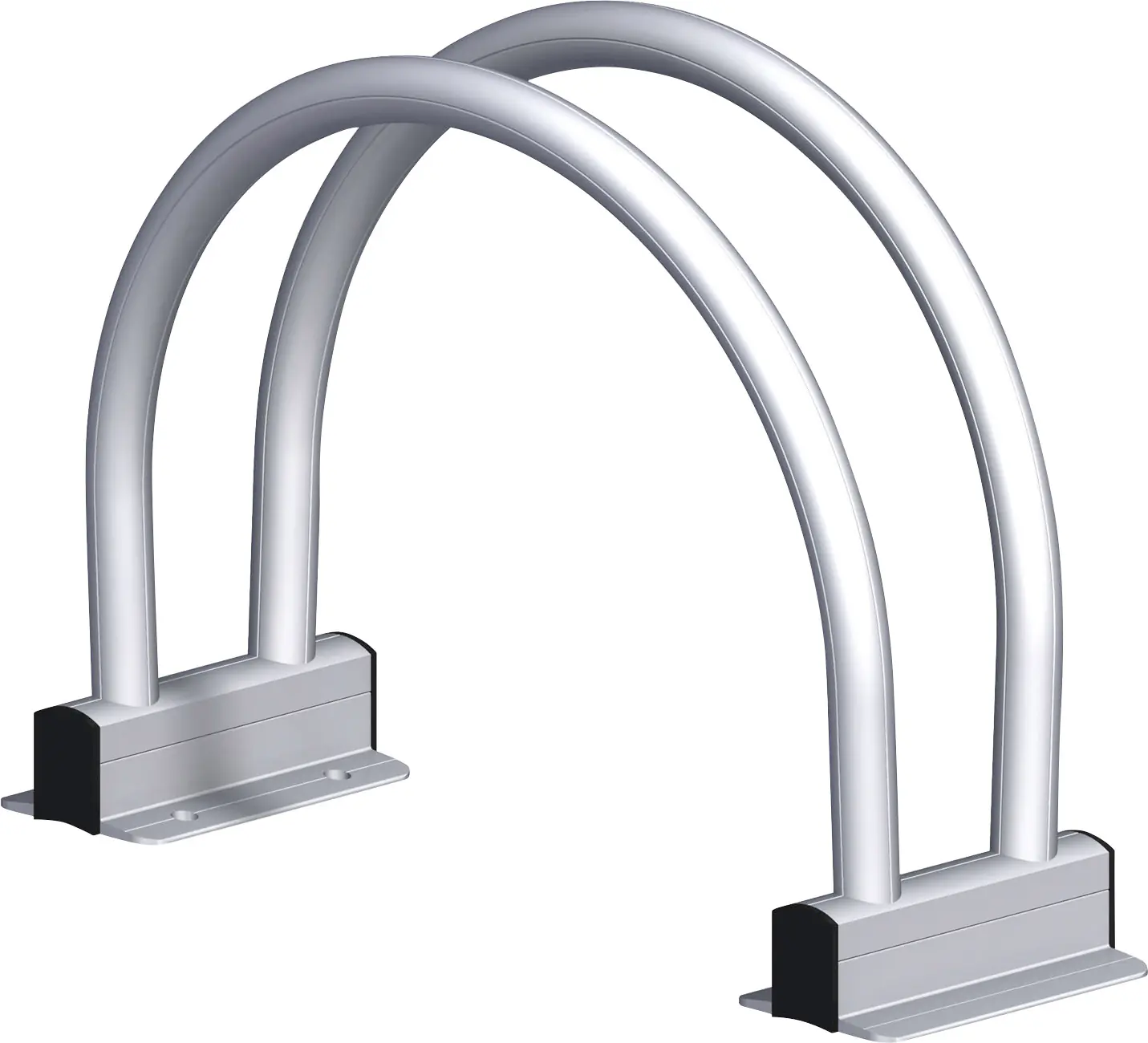 alfer Fahrradständer, starr 250 mm 250 x 110 x 365 mm Aluminium roh blank