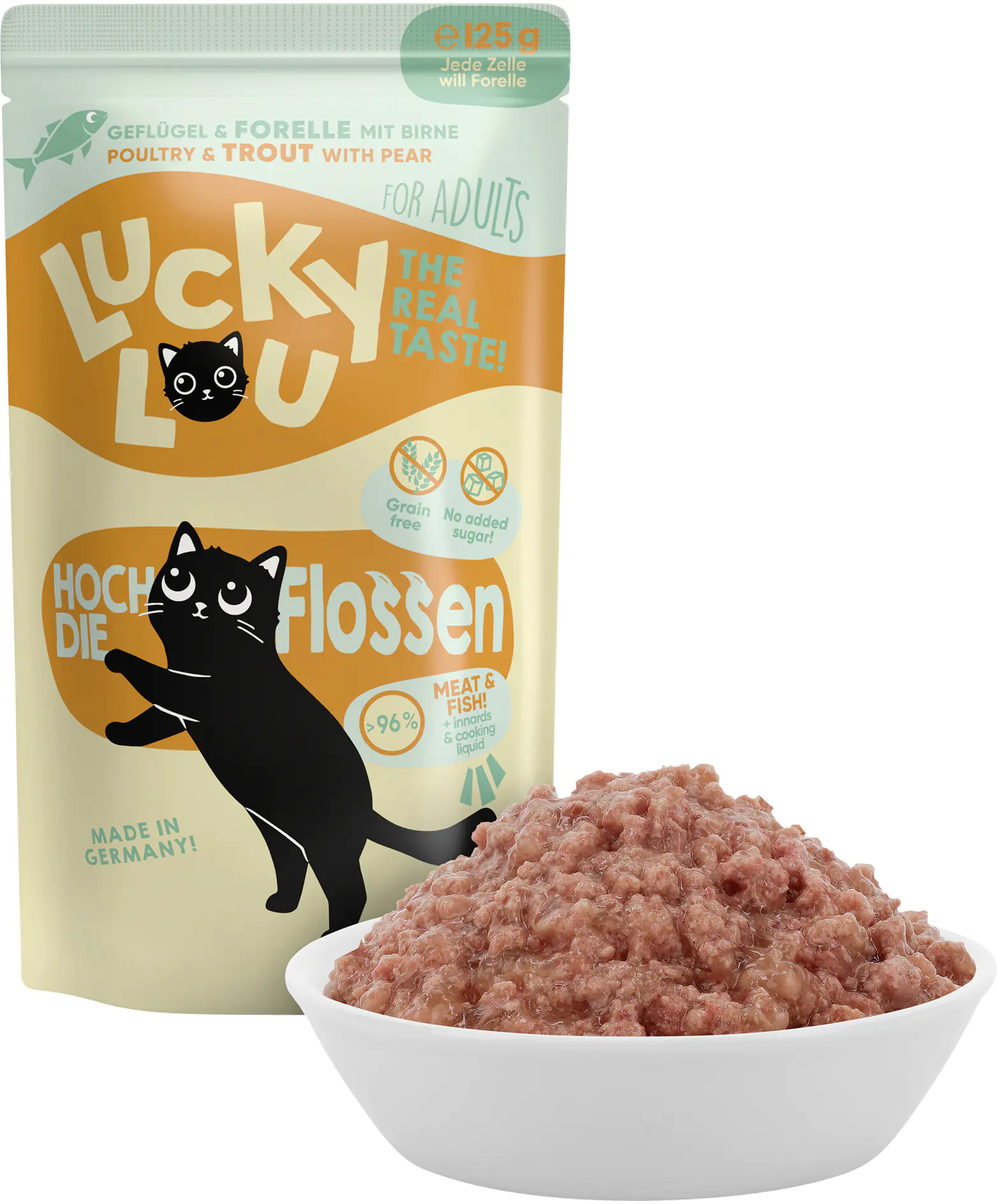 Lucky Lou Lifestage Adult Geflügel und Forelle 125g Lucky Lou Lifestage Adult Geflügel und Forelle 125g