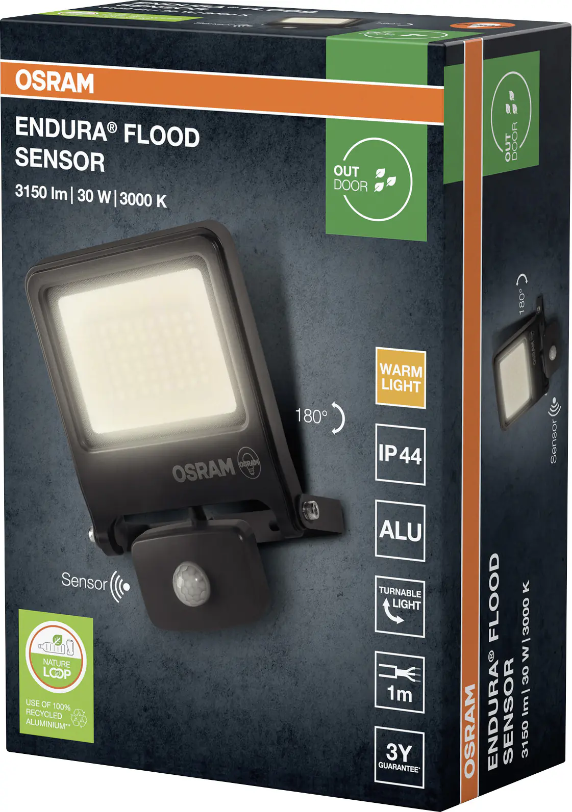 Osram Außenleuchte Endura Flood Bewegunsmelder 30W dunkelgrau warmweiß Osram Außenleuchte Endura Flood Bewegunsmelder 30W dunkelgrau warmweiß