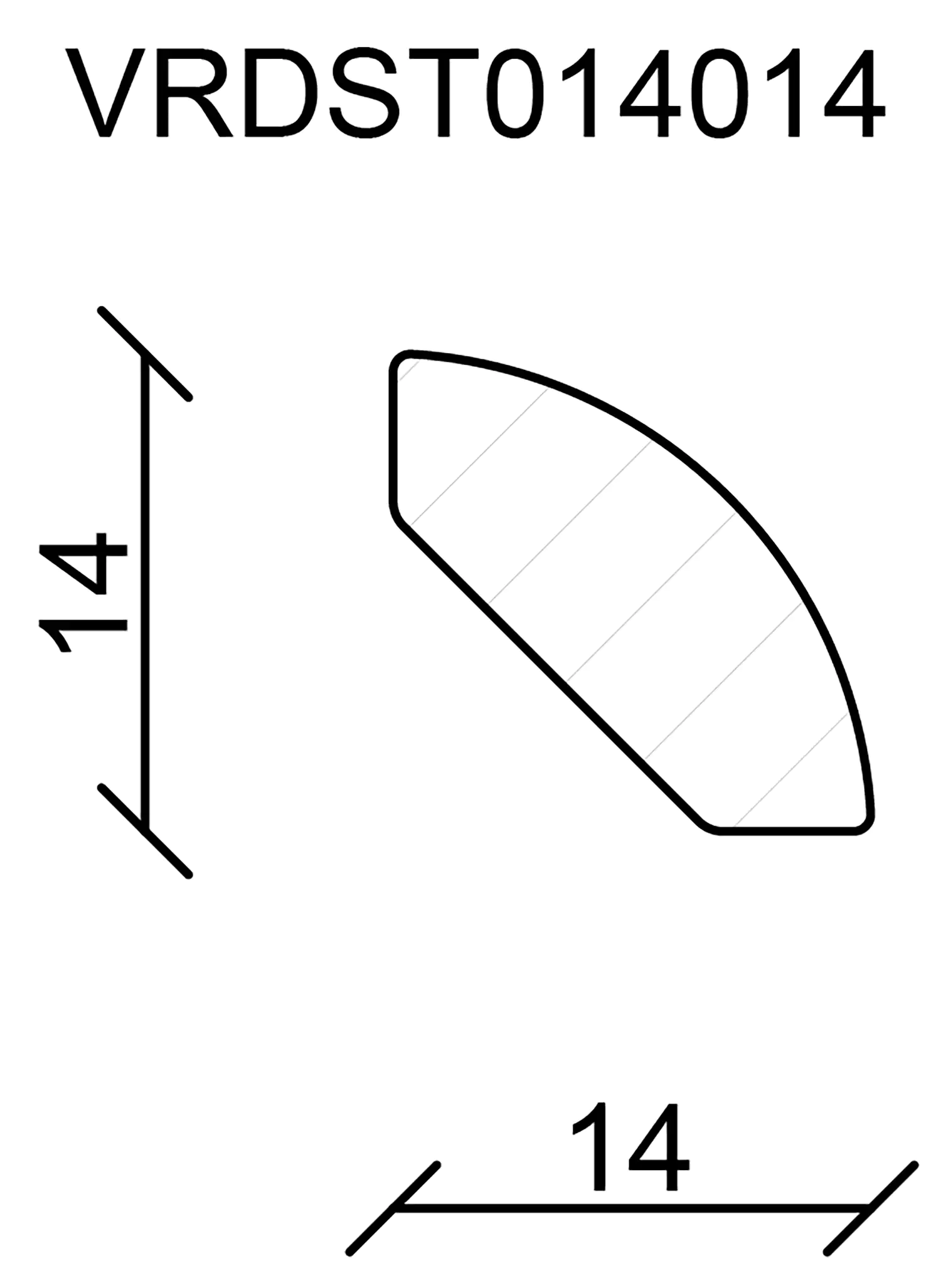 FN Neuhofer Viertelrundstab 240 cm 14 x 14 mm