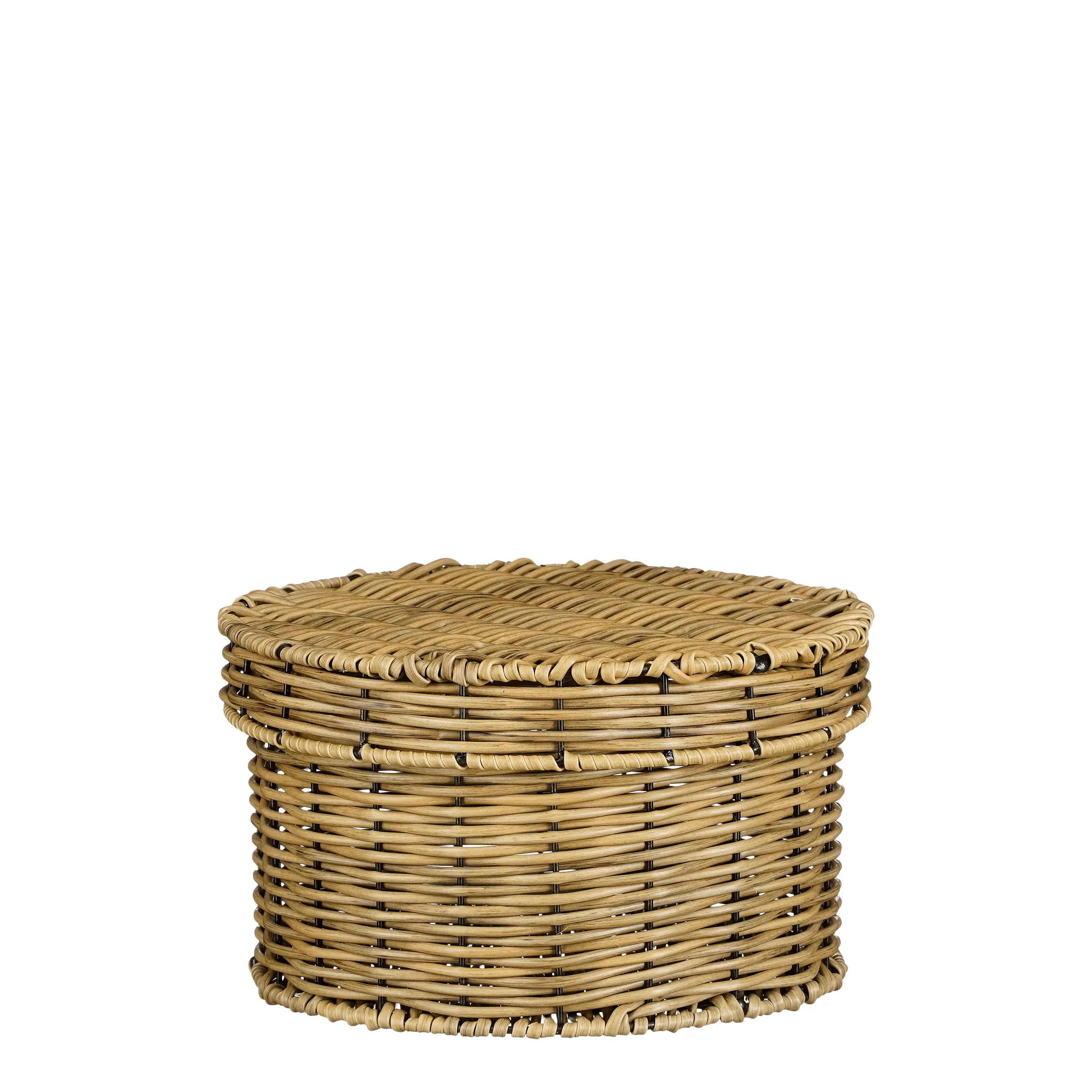 Mica Decorations Aufbewahrungskorb Liam Ø 30 x 17 cm braun