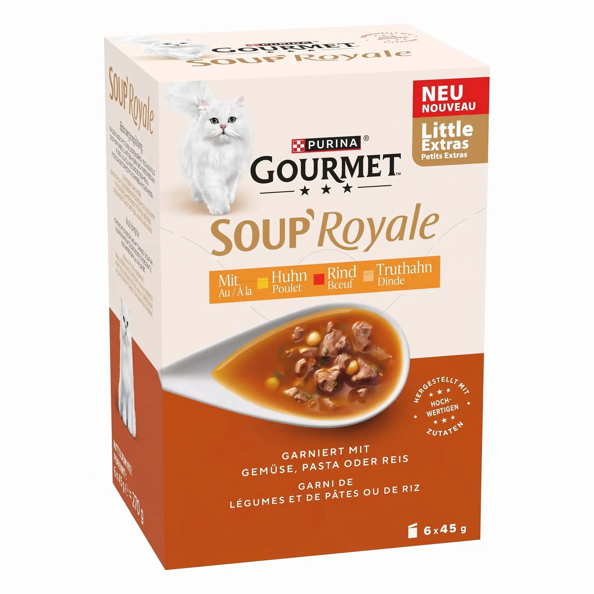 Gourmet Soup Royale Katzennassfutter Adult 6 x 45 g Rind & Huhn