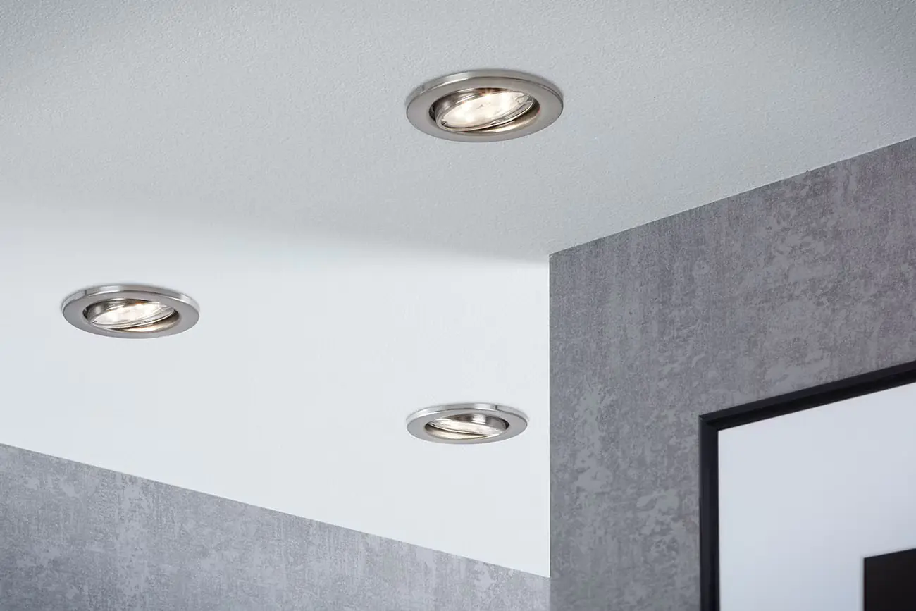 Briloner LED-Einbauleuchten GU10 Set 3 flg 3 x 3W, 250lm nickel-matt