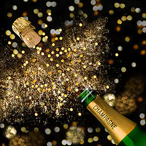 Braun & Company Servietten Motiv Champagnerfest 33 x 33 cm - 20er Pack