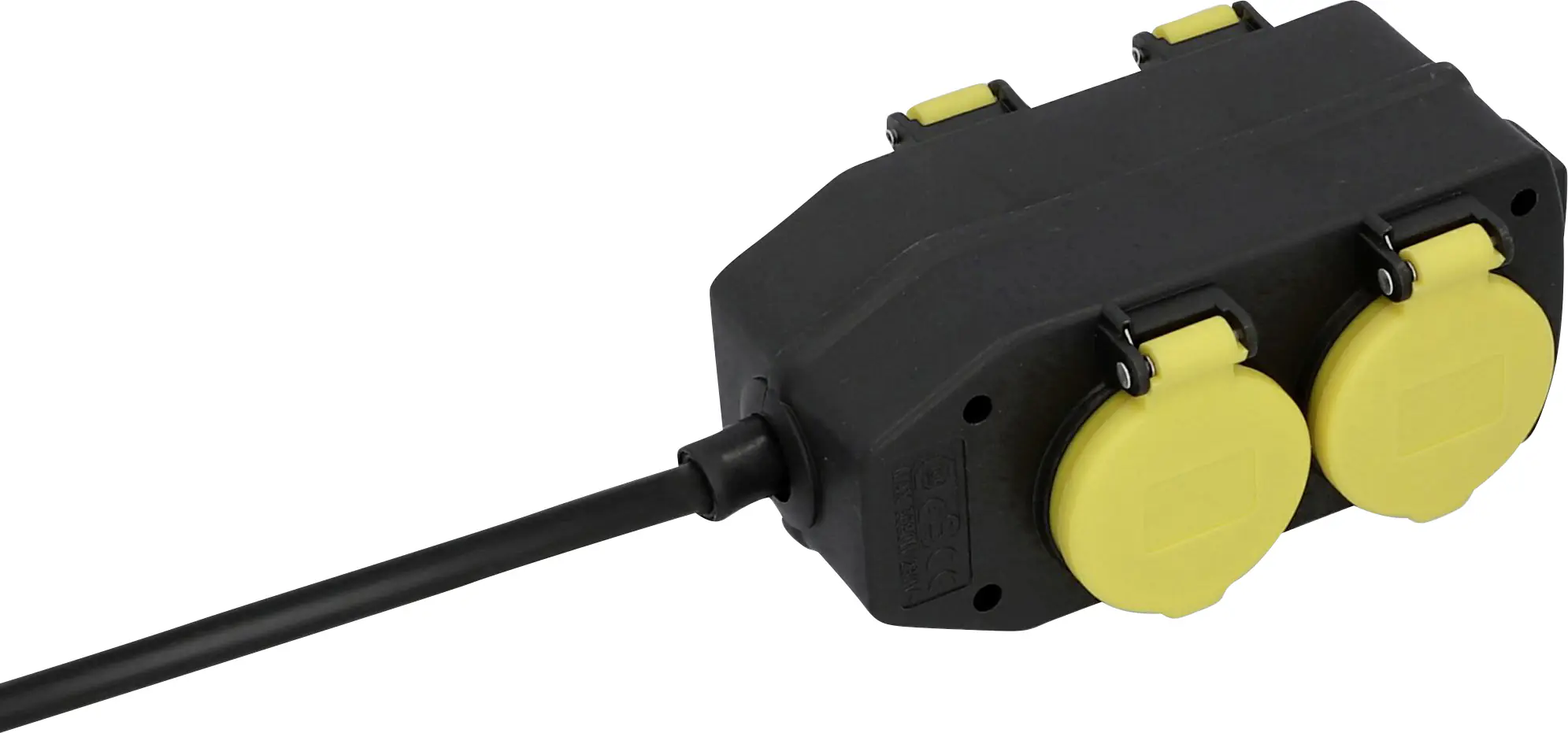 Unitec Steckdosenleiste 4-fach 5m für Außen, mit Berührungsschutz, schwarz