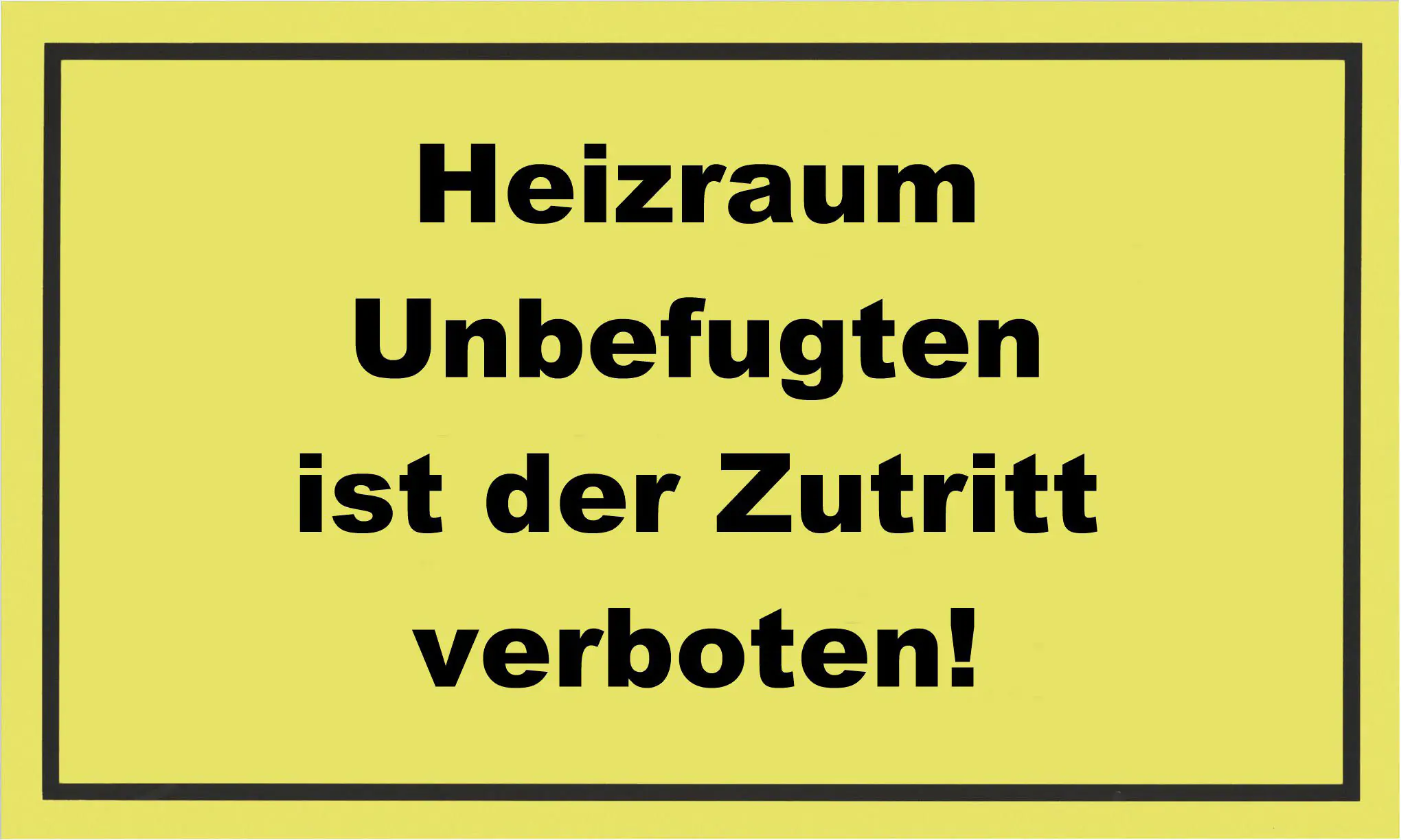 Conmetall Hinweisschild Heizraum 200 x 300 mm