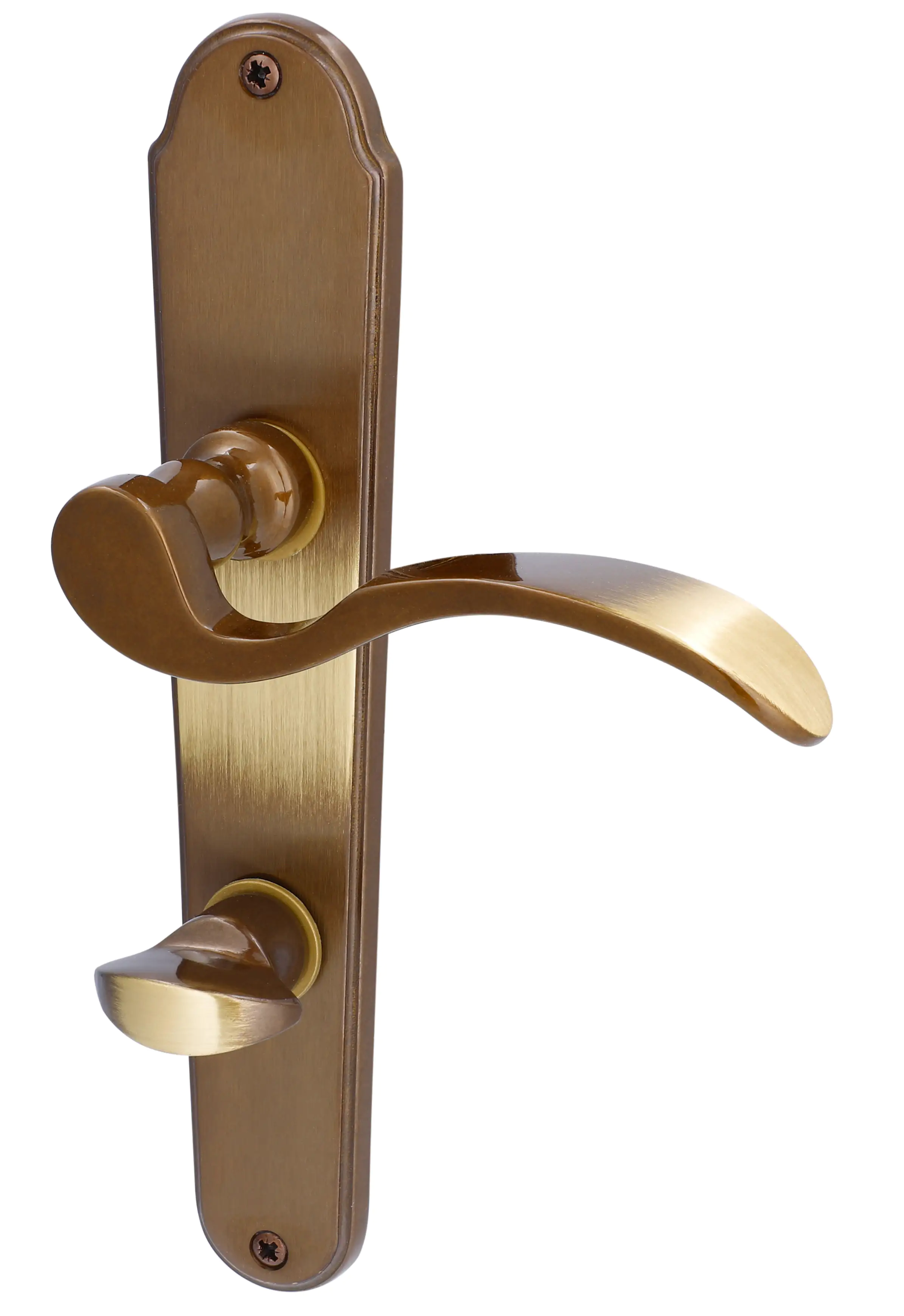 Alpertec WC-Langschildgarnitur Panda Messing bronze abgerundet