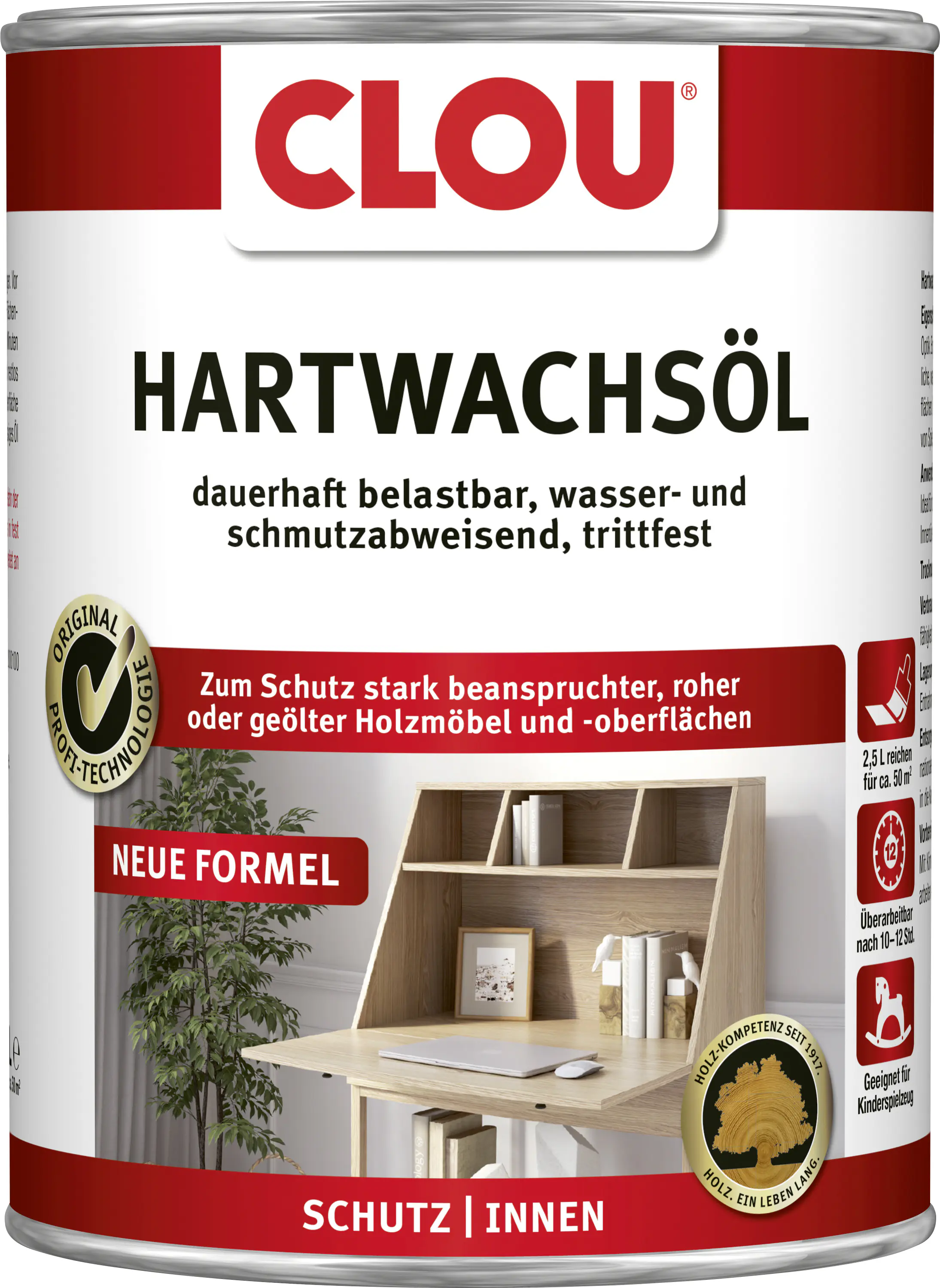 Clou Hartwachs Öl 2,5 L farblos