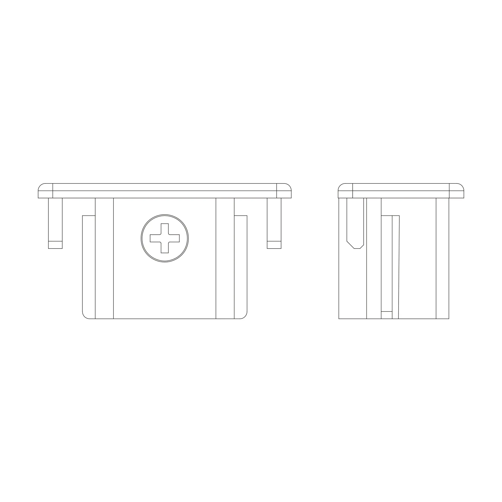 Philips EasyLink Endkappen 2 Stück weiß
