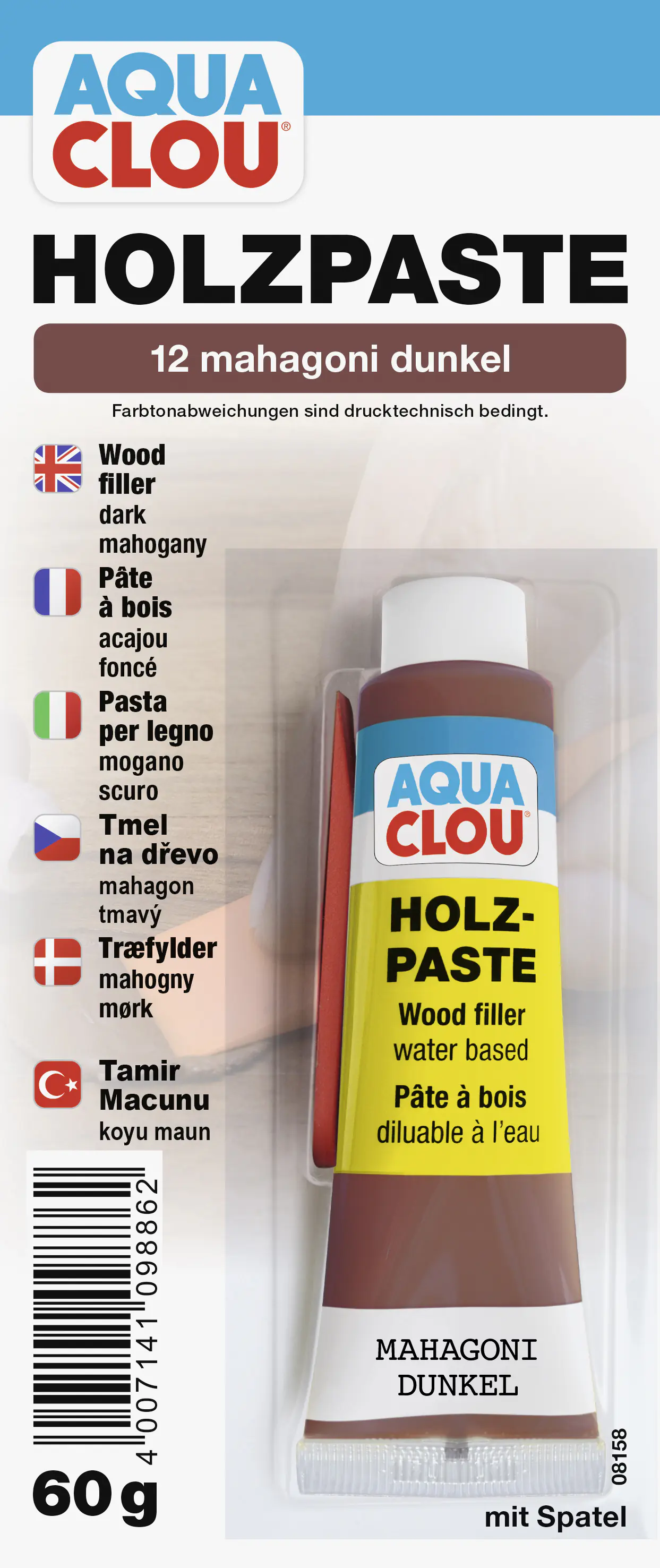 Clou Holzpaste 60 g mahagoni dunkel