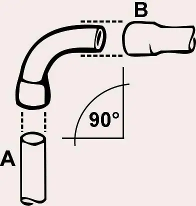 Cornat Bogen 90° / Ø 15 mm