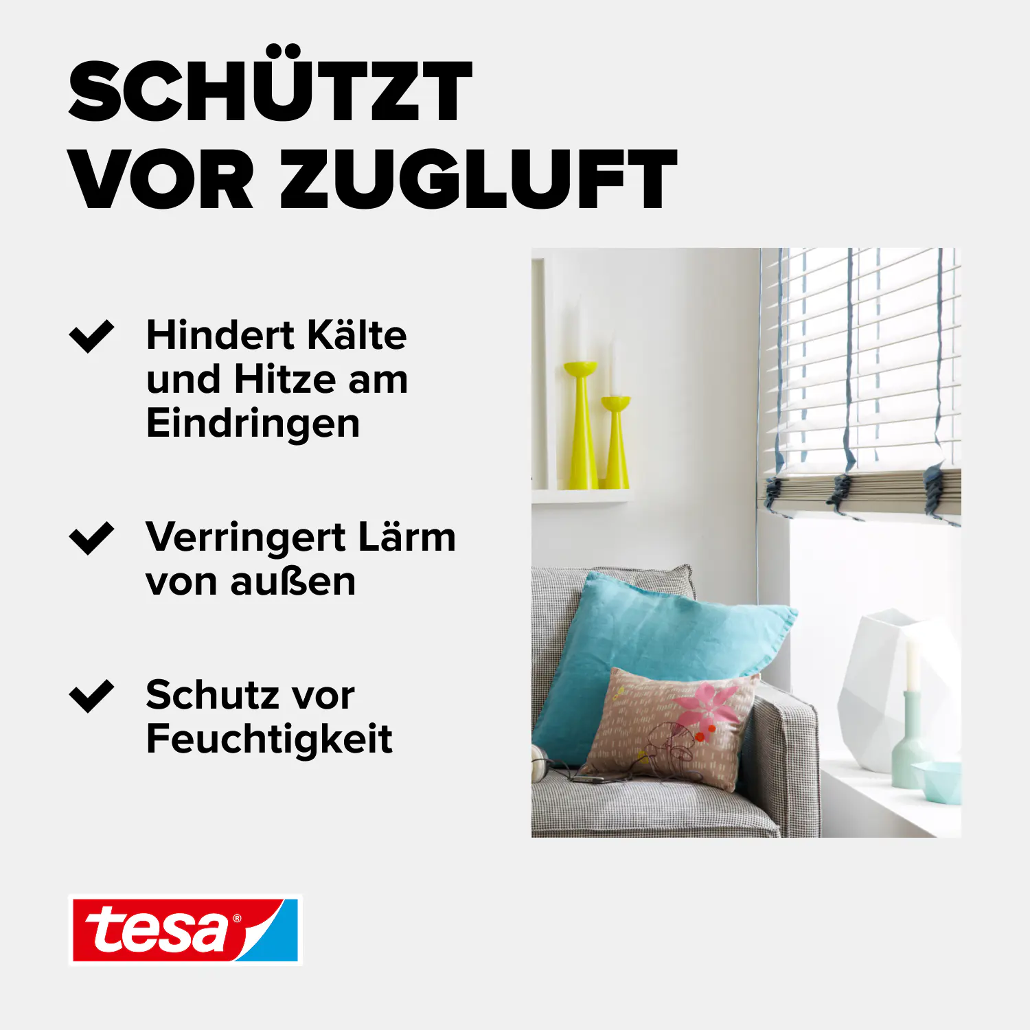 tesa Insulation Schaumstoff Fensterdichtung 6 m, weiß
