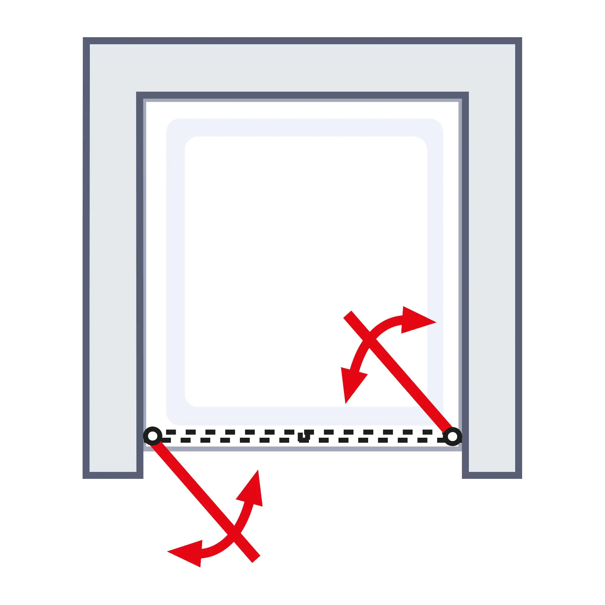 Schulte Nische Pendeltür 80 x 180 cm,Sunny