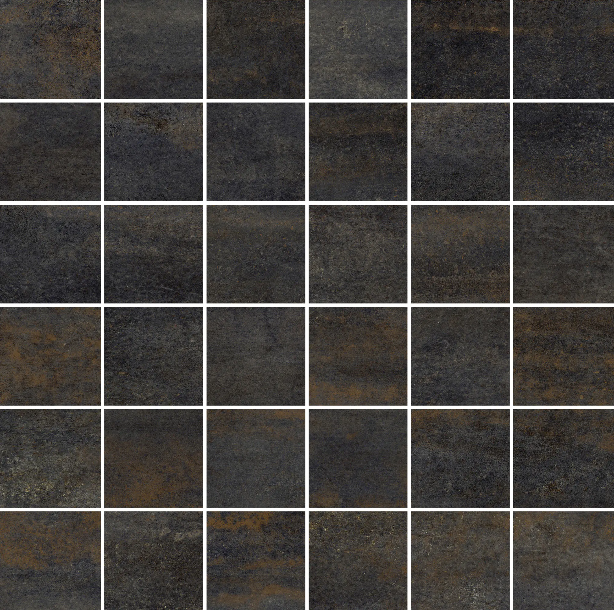 Vabene Mosaikfliese Allora Due Nero 30 x 30 cm anthrazit 