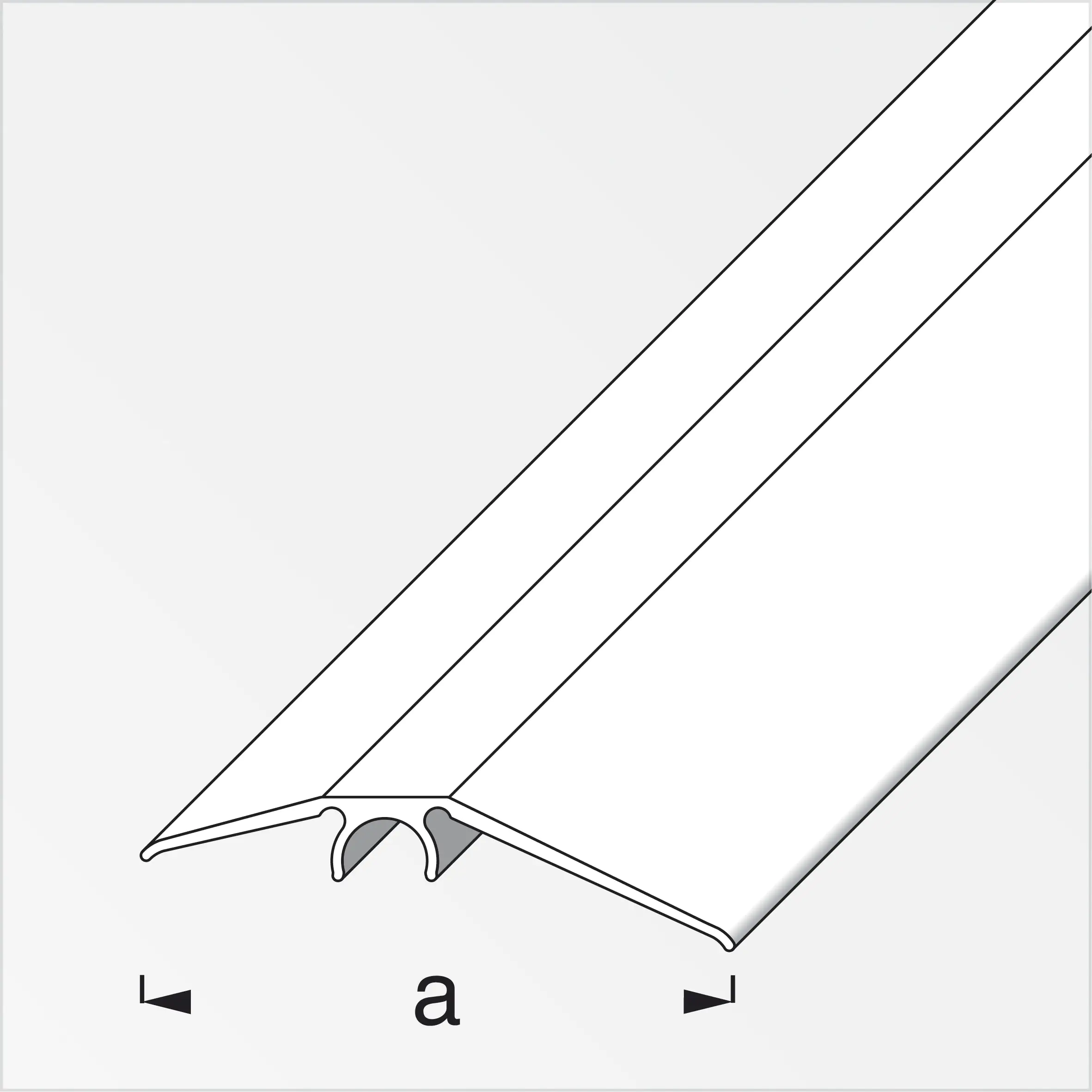 alfer Niveauausgleichs-Profil 1 m, 56 mm Aluminium eloxiert gebürstet grau alfer Niveauausgleichs-Profil 1 m, 56 mm Aluminium eloxiert gebürstet grau