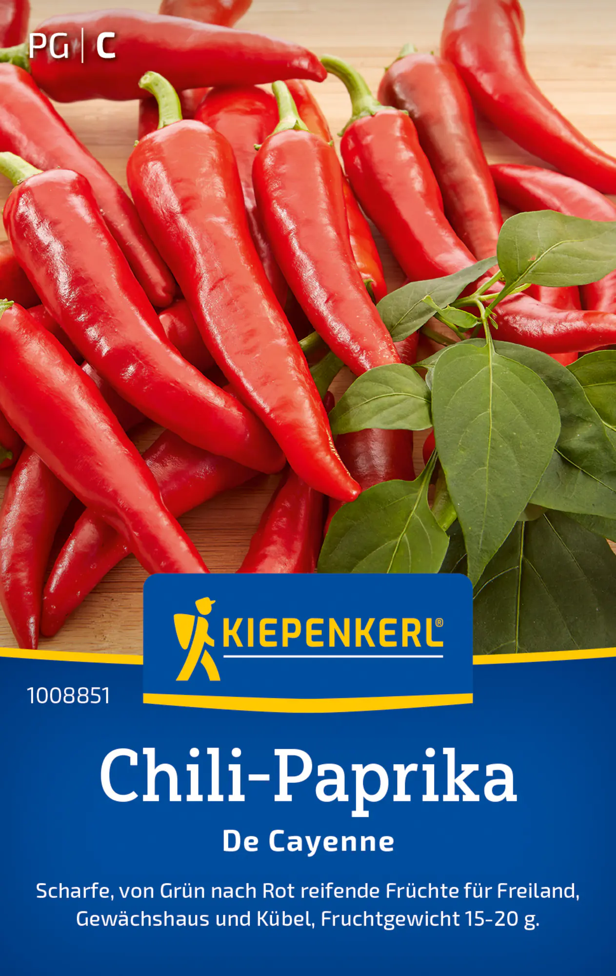 Kiepenkerl Saatgut Chili-Paprika De Cayenne für ca. 50 Pflanzen