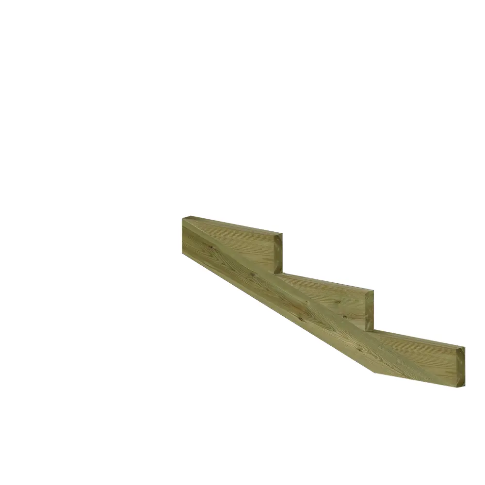 Plus Außentreppe Kiefer 3 Stufen 120 cm breit Schritttiefe 39 cm