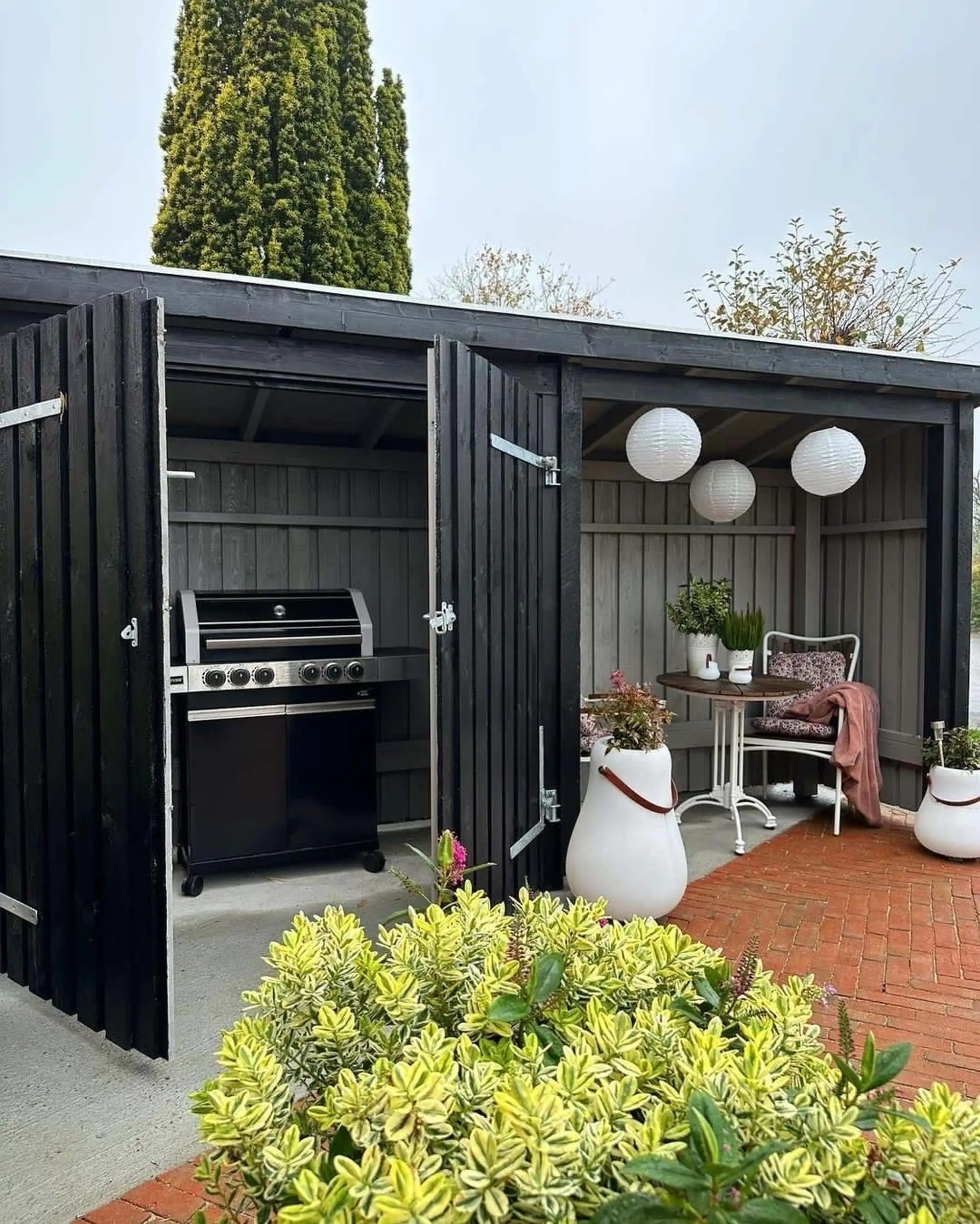 Plus Gartenhaus Nordic Multi 416 x 99 cm natur mit Doppeltür