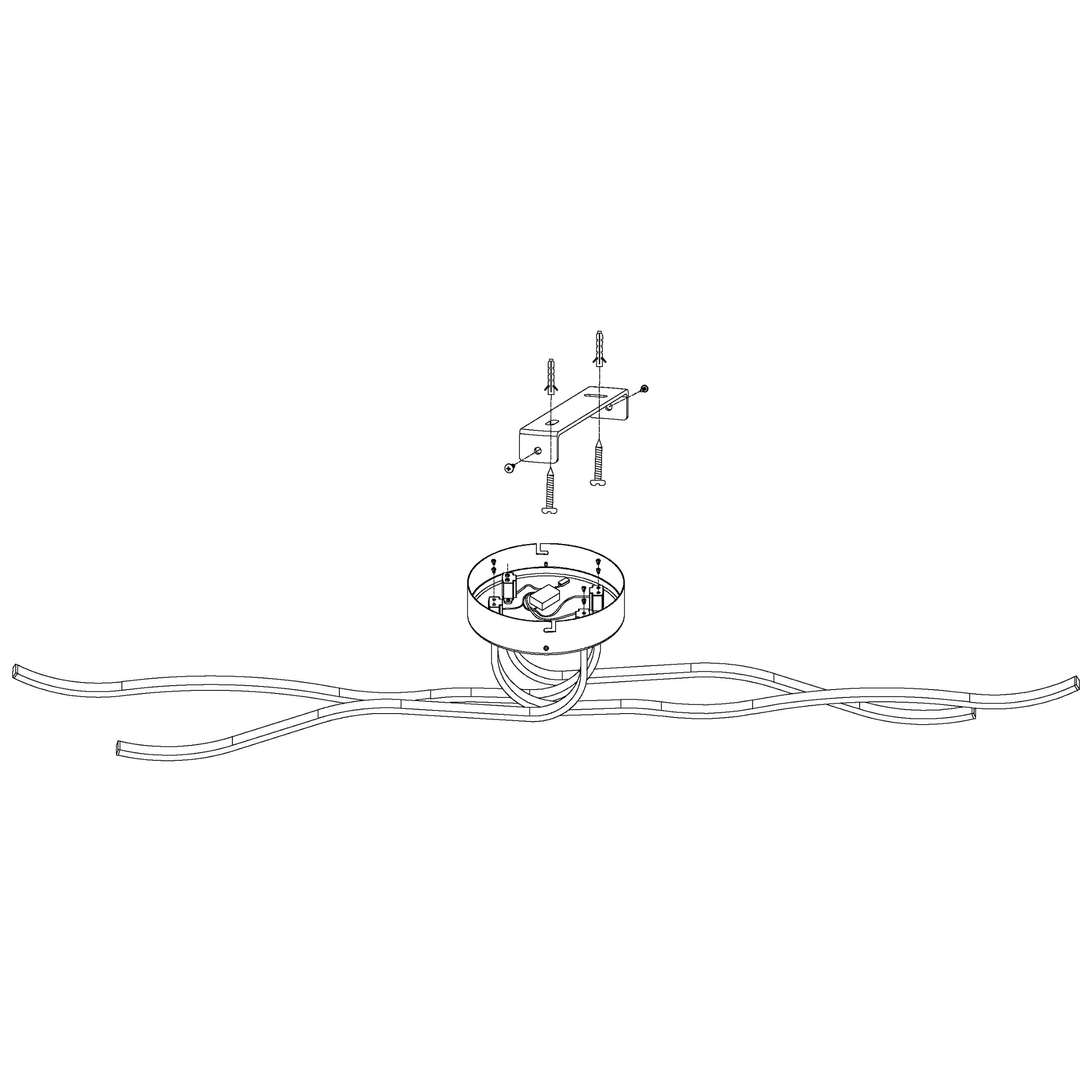 Eglo LED Deckenleuchte Roncade 1 schwarz 116 x 18 cm warmweiß