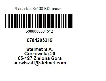 Pflanzstab Kiefer braun 100 x 2,5 x 2,5 cm