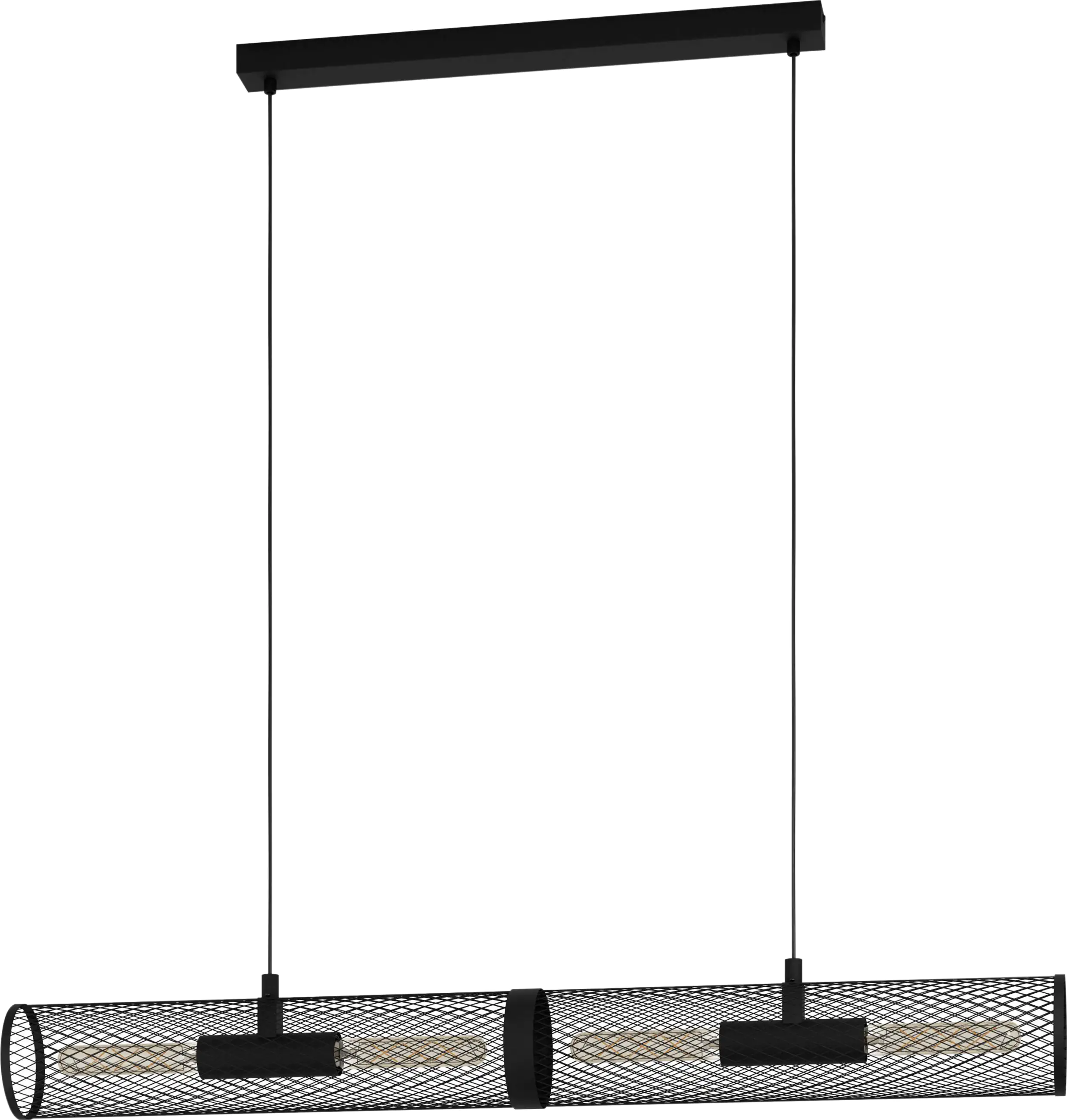 Eglo Hängeleuchte Redcliffe schwarz-gitter 108 x 12,5 cm